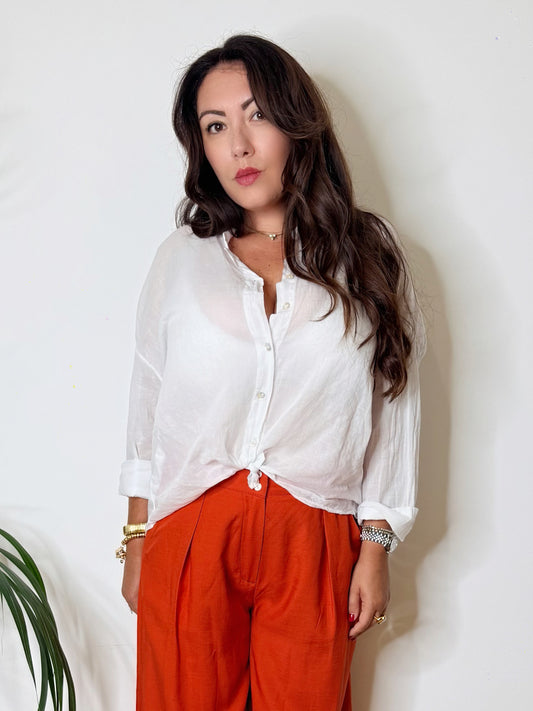 Camicia in voile di cotone