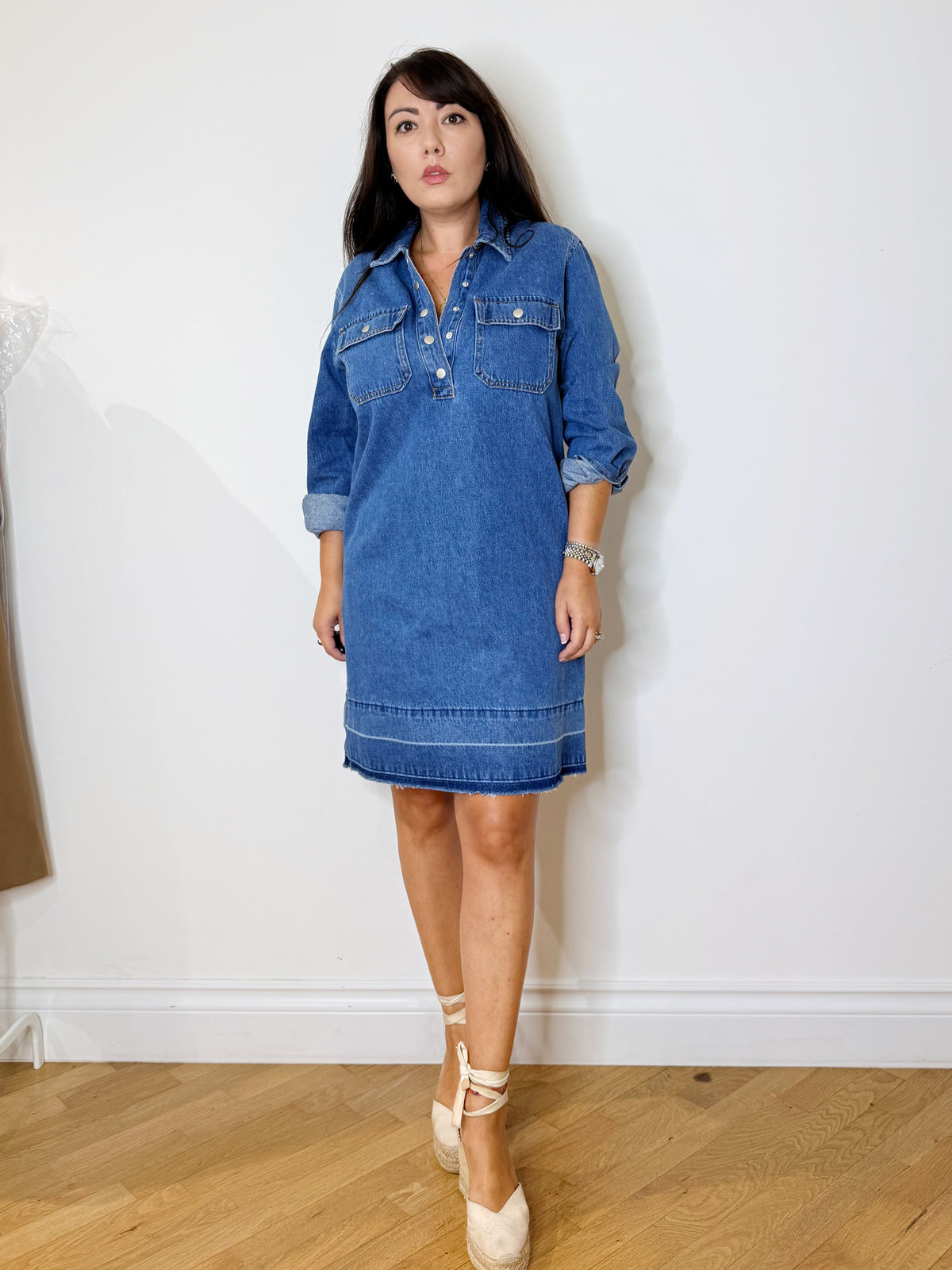 Abito in denim 100%cotone