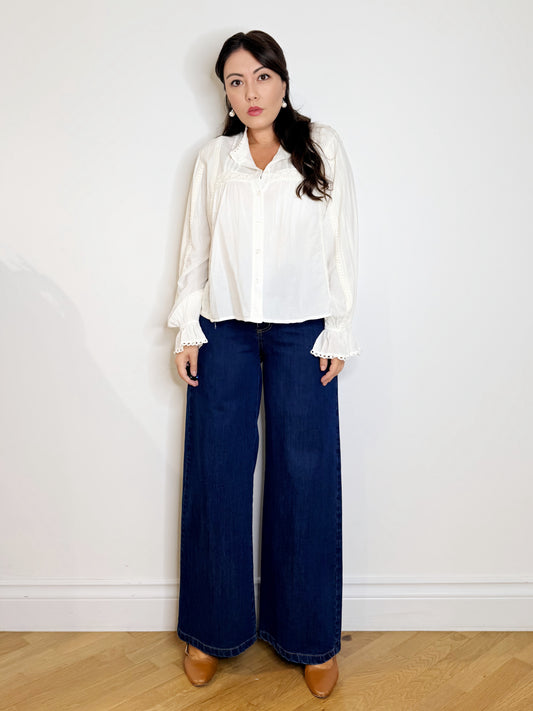 Pantalone jeans wide leg