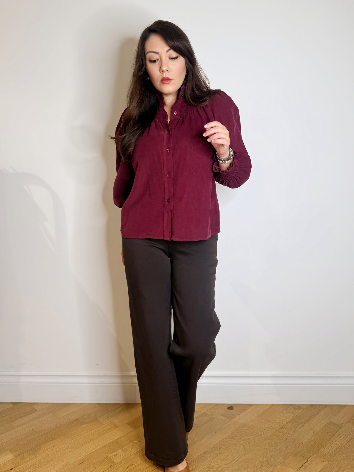 Jeans wide leg testa di moro