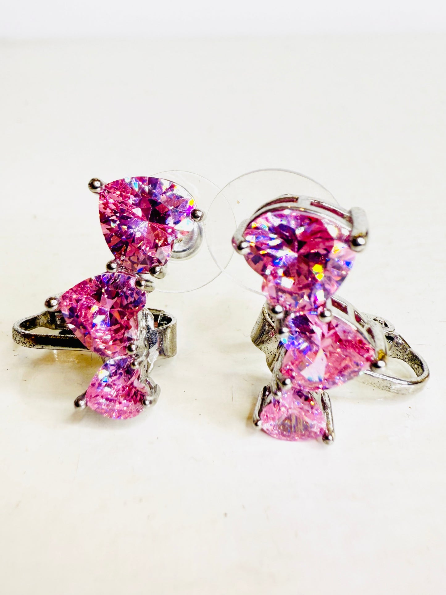 Ear cuff trilogy cuori rosa