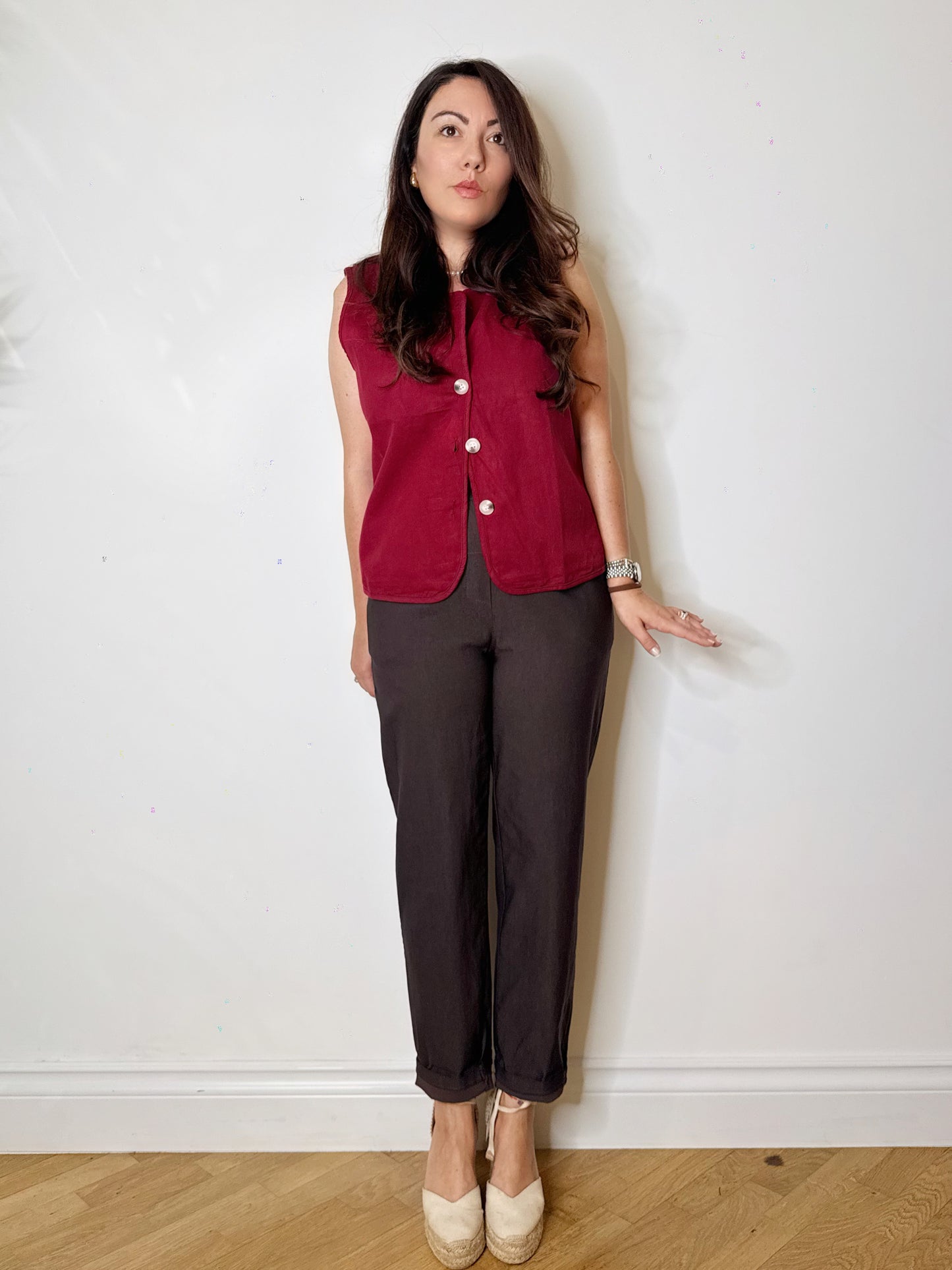 Pantaloni Chino elasticizzati moro
