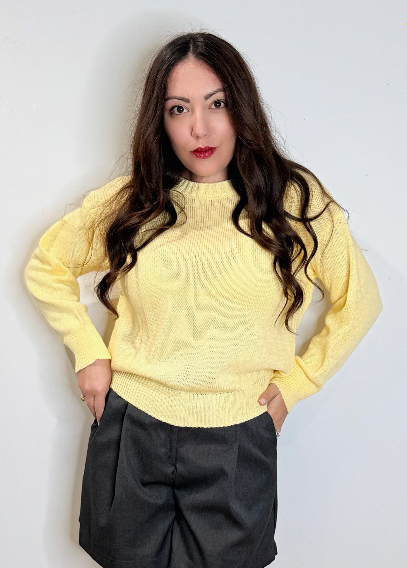 Maglia in 100% cotone giallo