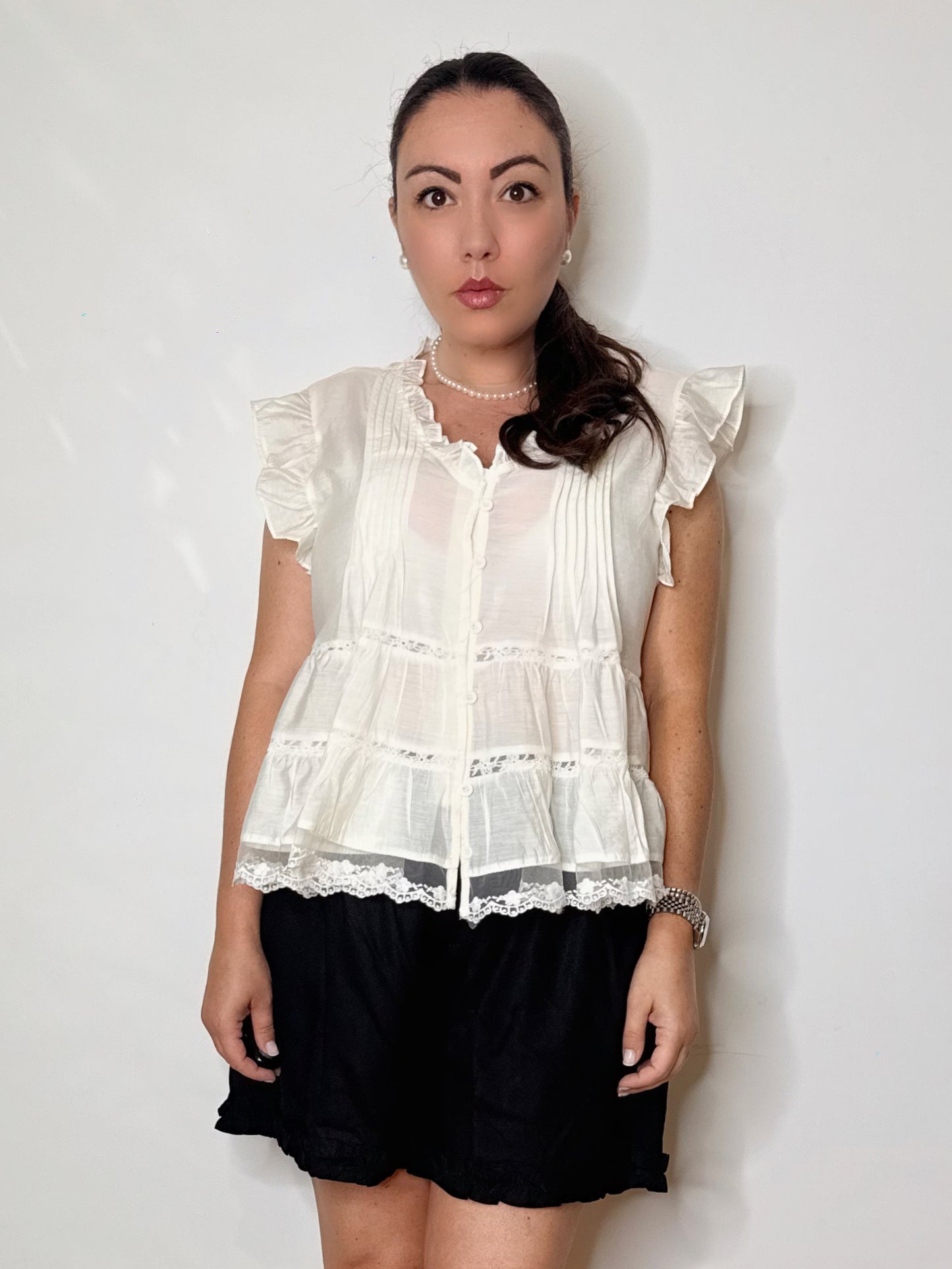 Shorts svasato nero