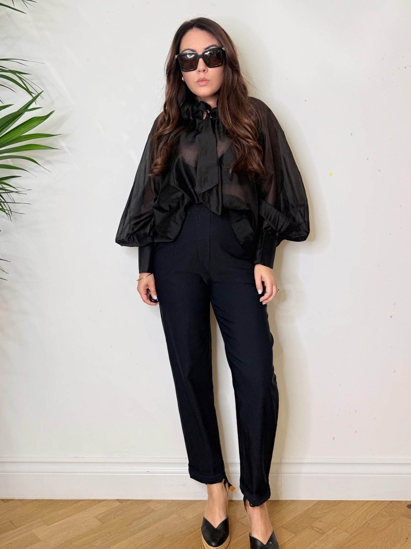 Pantaloni chino elasticizzati neri