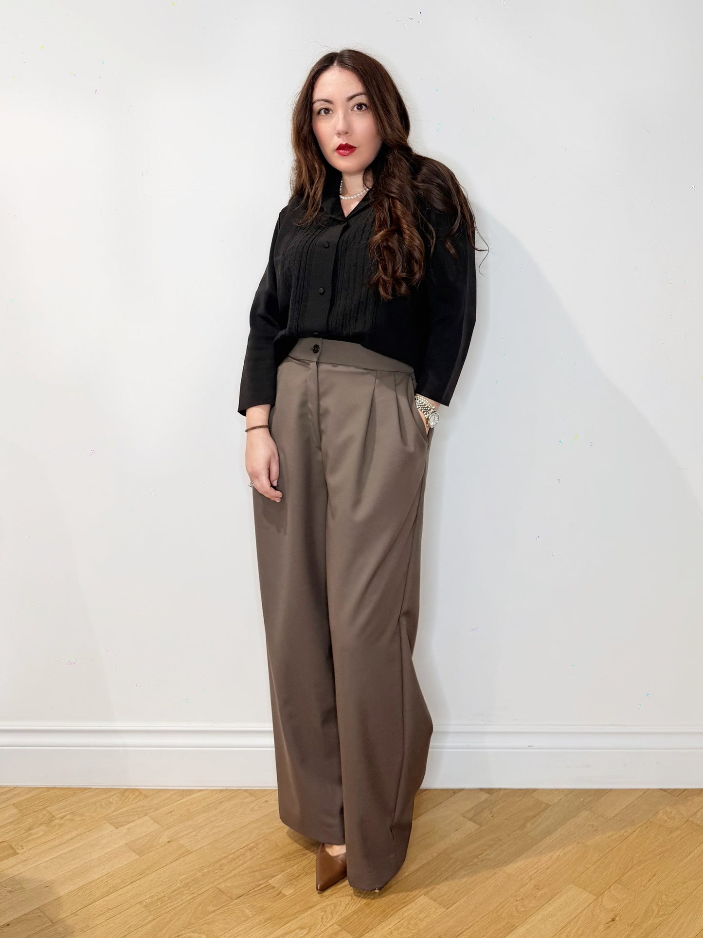 Pantalone sartoriale fango