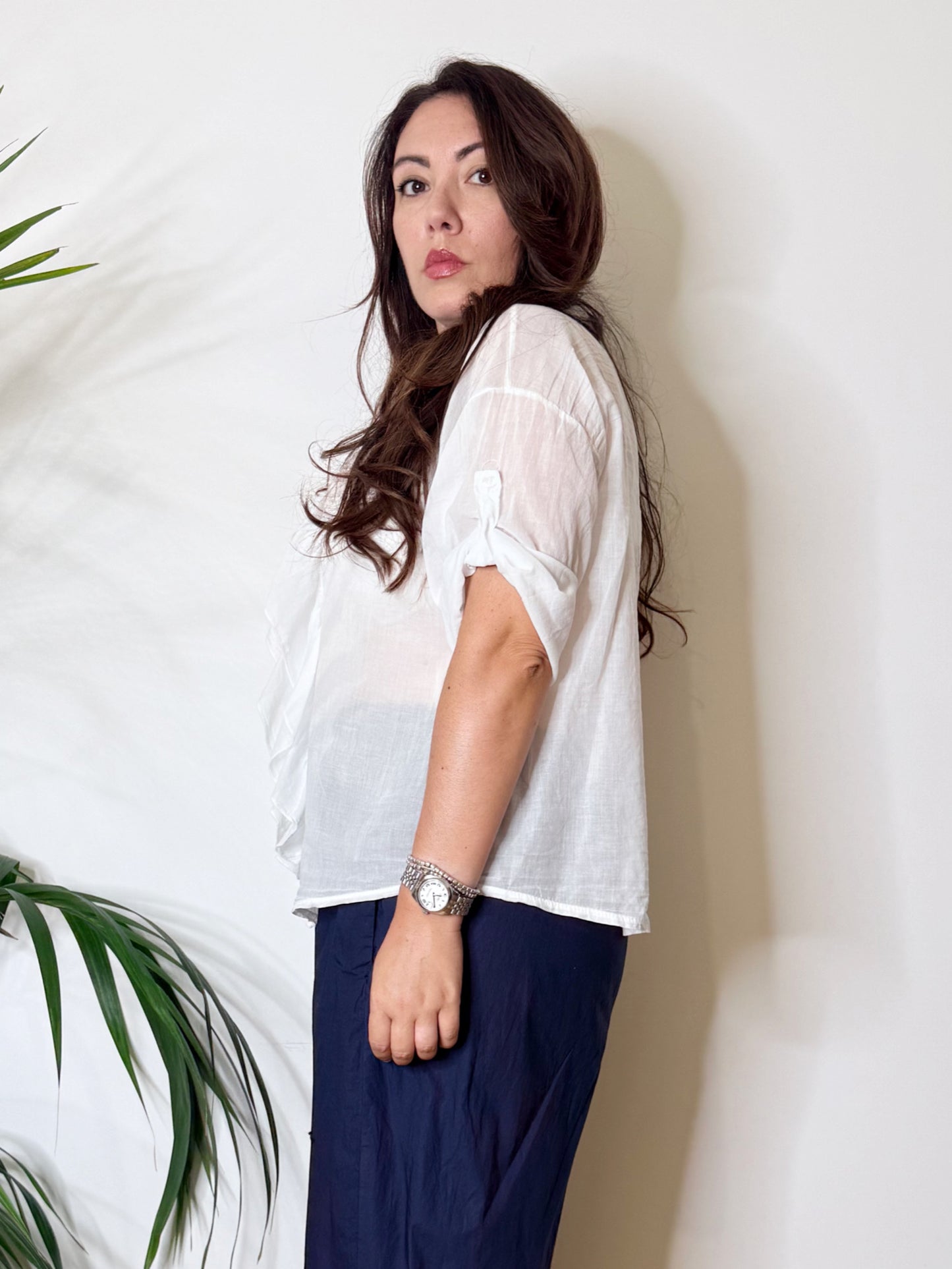 Camicia con volant