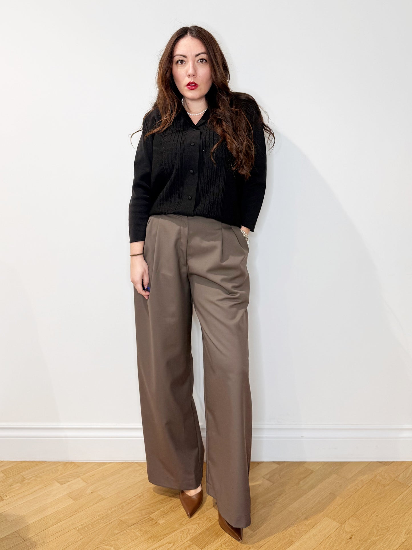 Maglia in filato con colletto