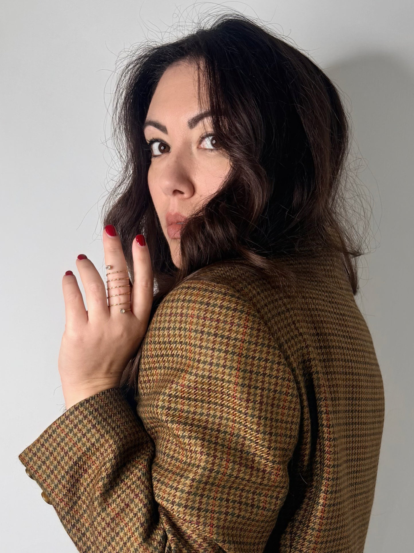 Anello spirale con strass