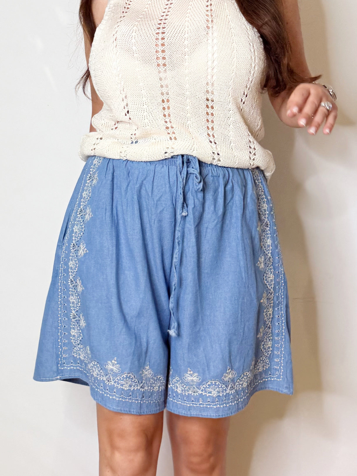 Shorts lunghi in chambry