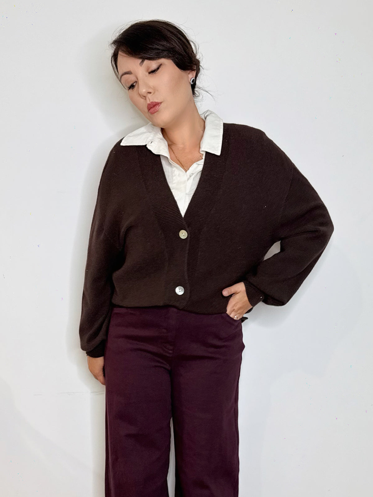 Cardigan testa di moro