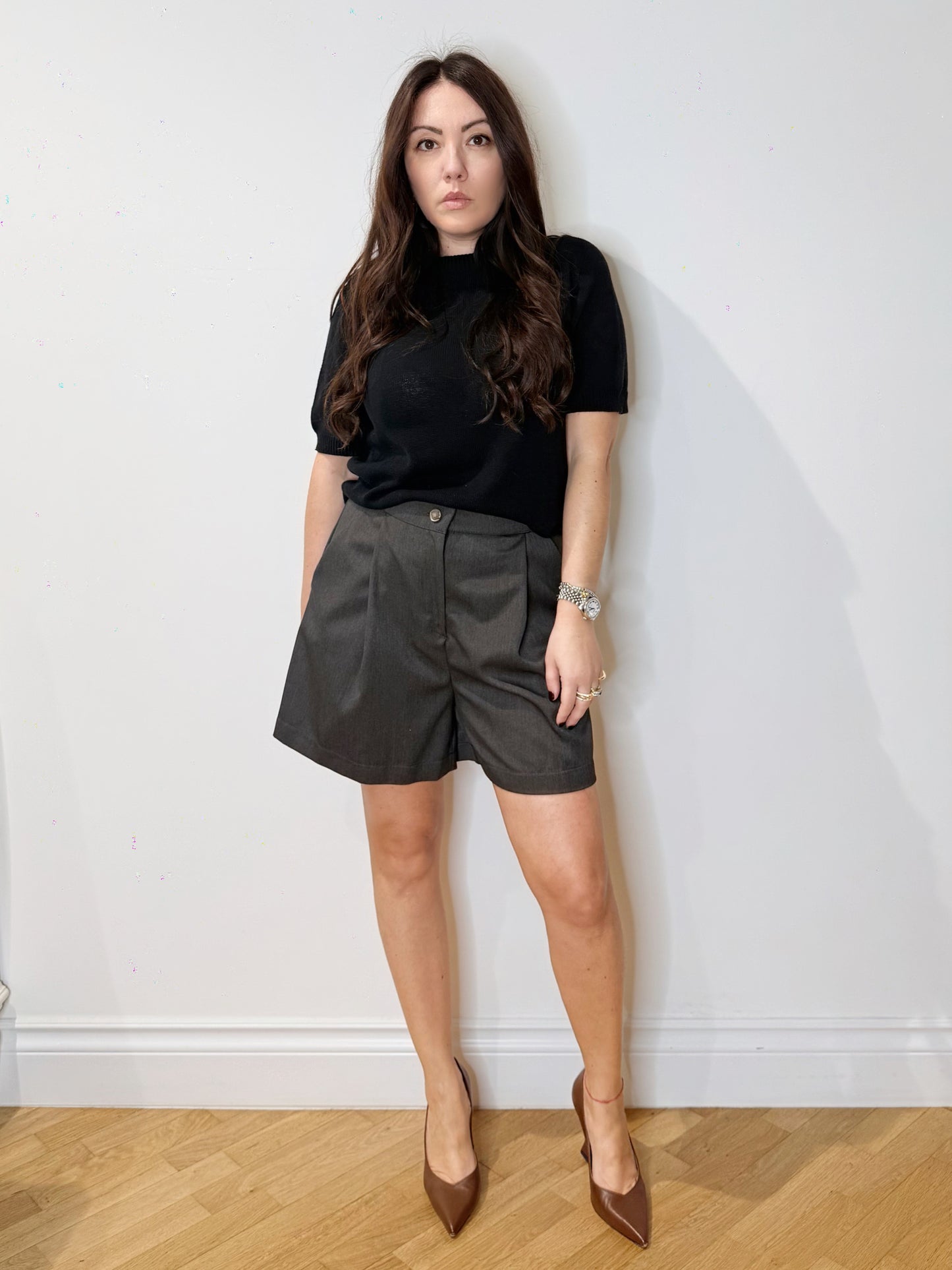 Shorts sartoriali in fresco lana