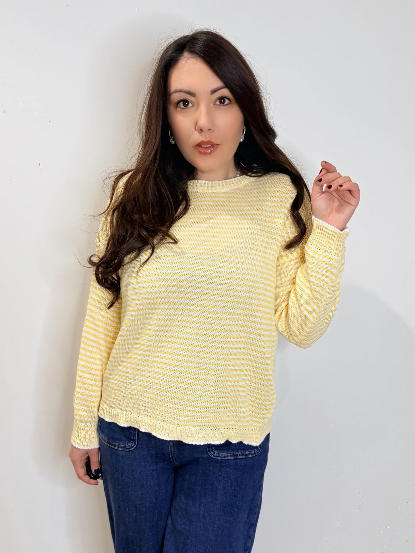 Maglia a righe in cotone