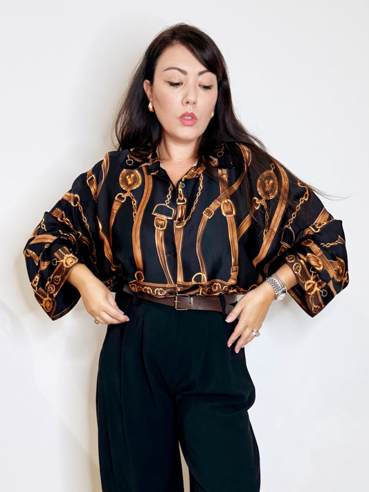 Camicia stampa equestre