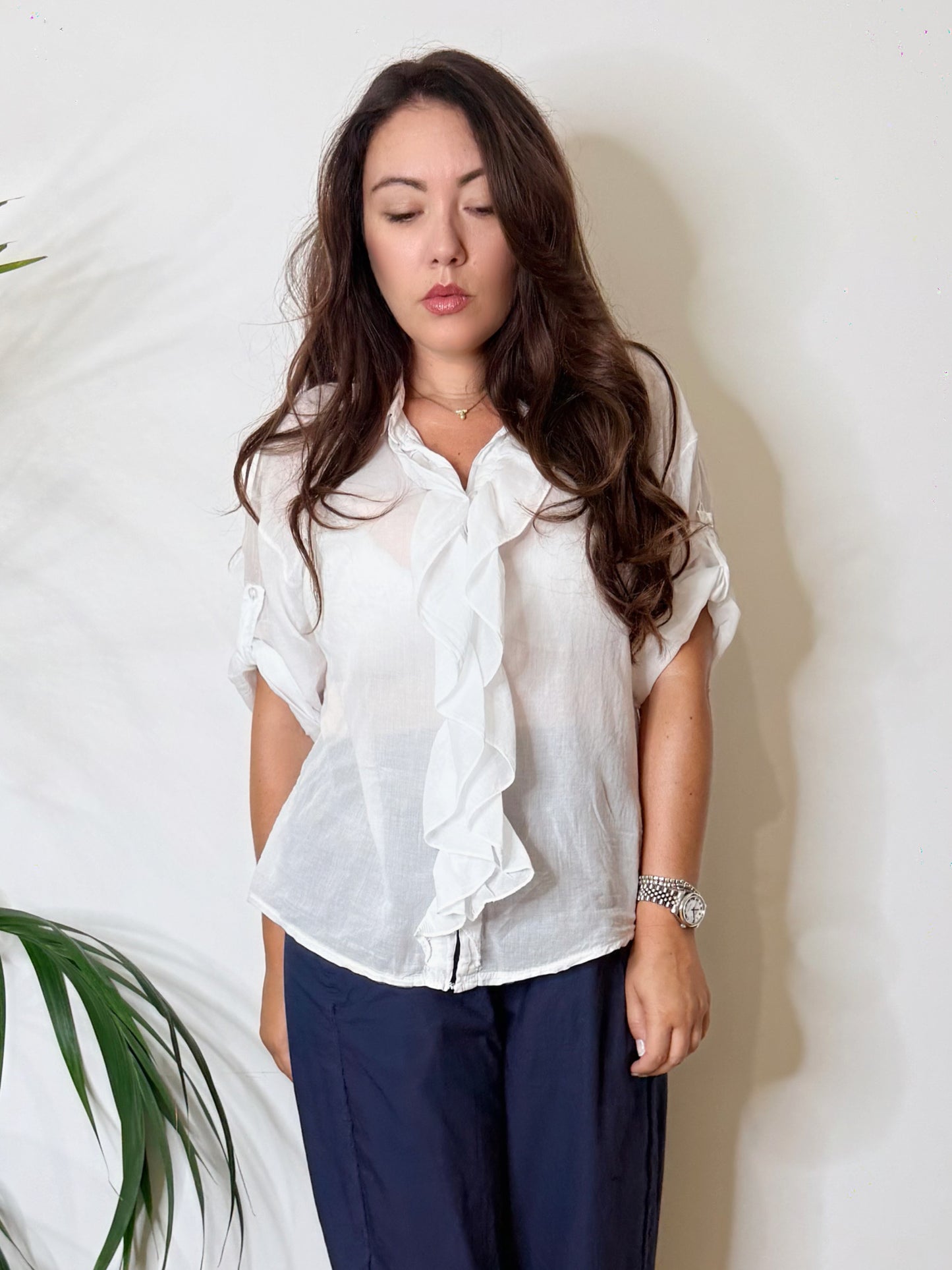 Camicia con volant