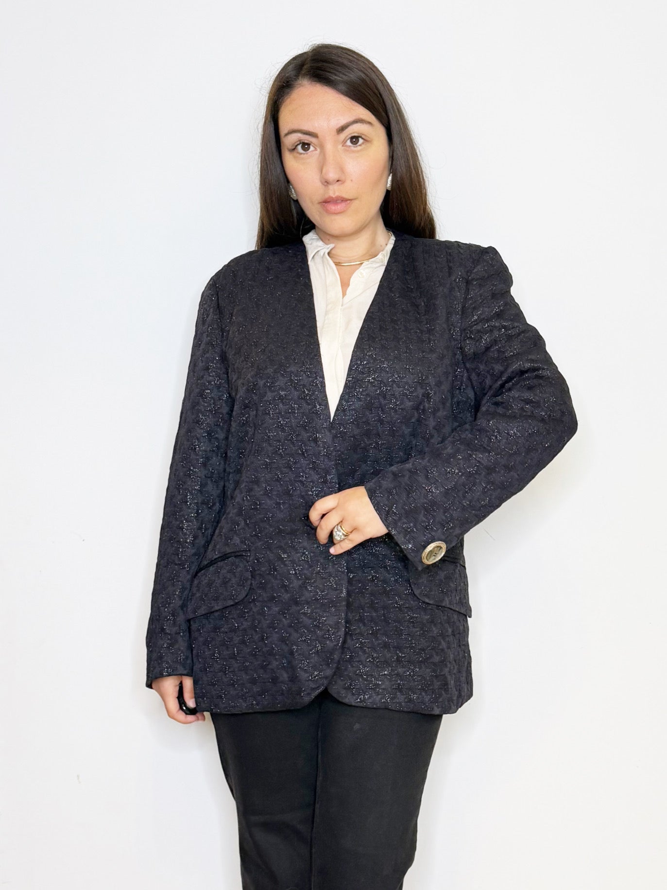 Giacca Ferrè in lurex nera