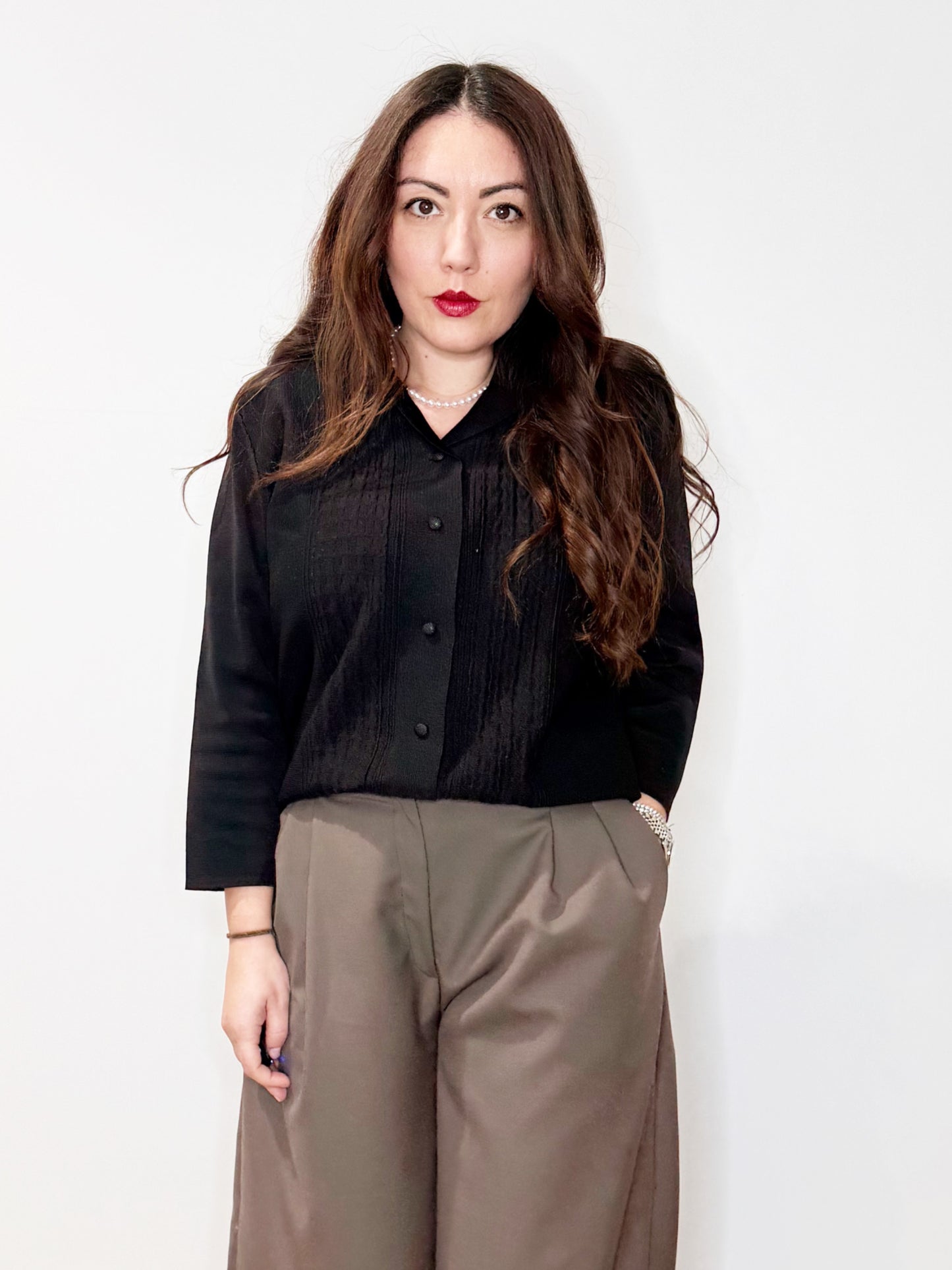 Maglia in filato con colletto