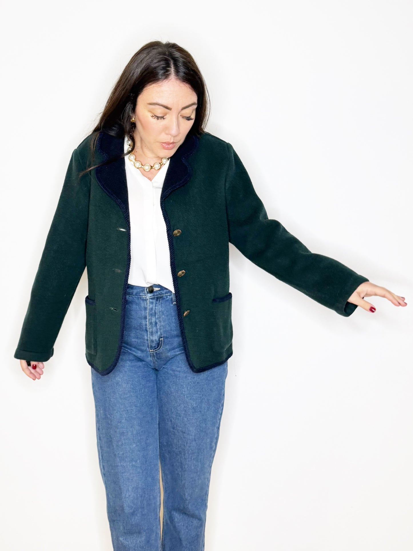 Giacca in lana doppio colore