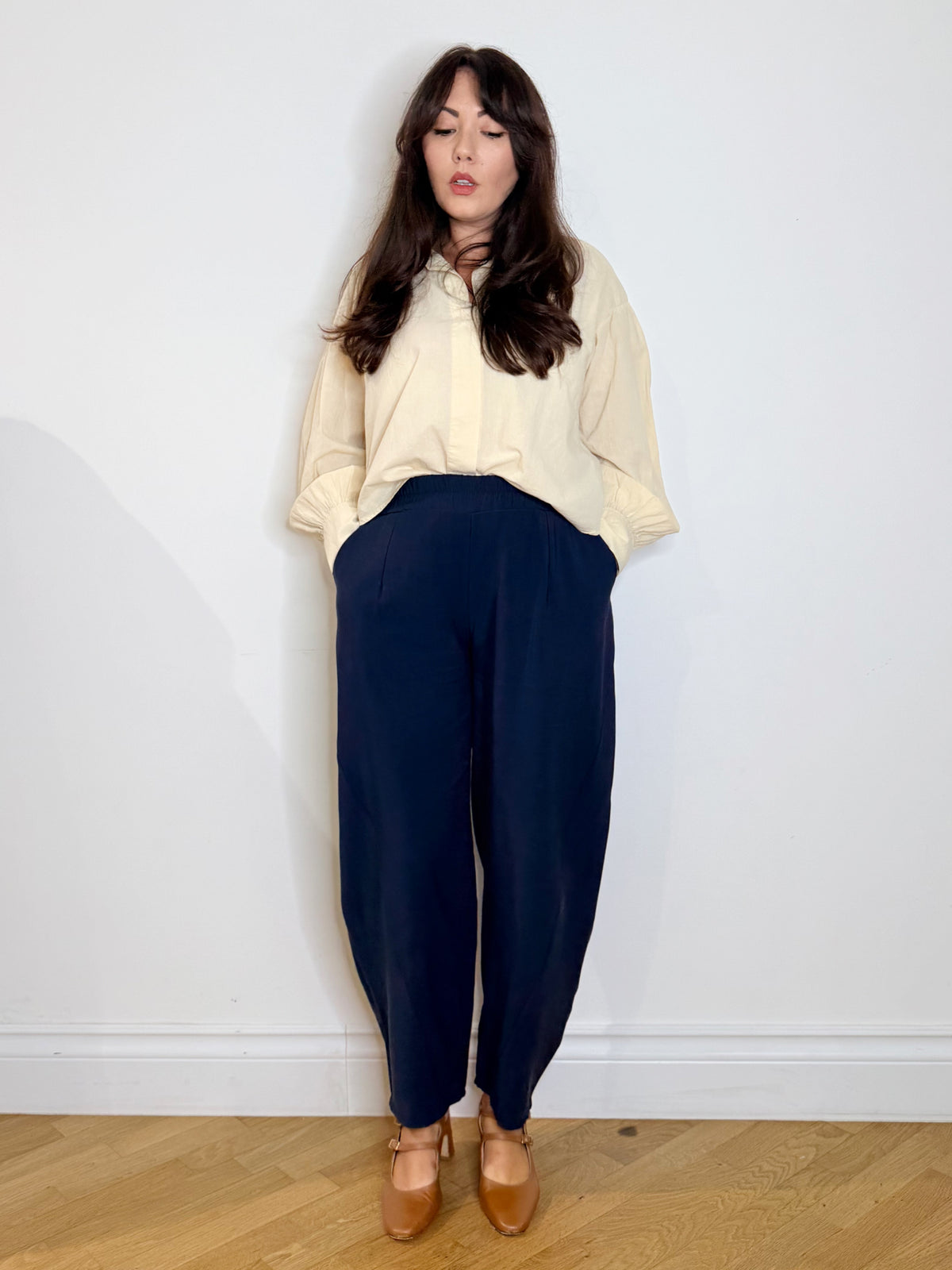 Pantalone harem con pinces