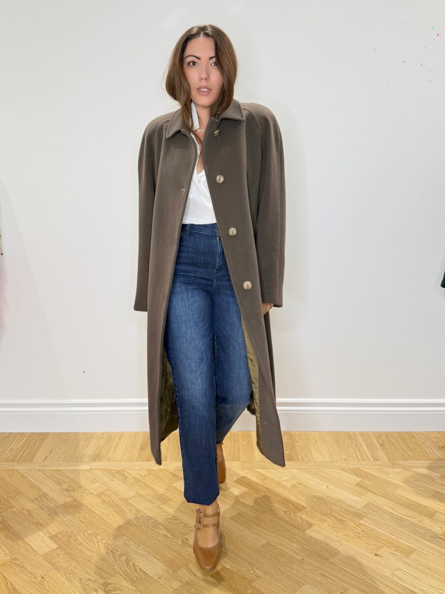 Capotto in lana mocha mousse