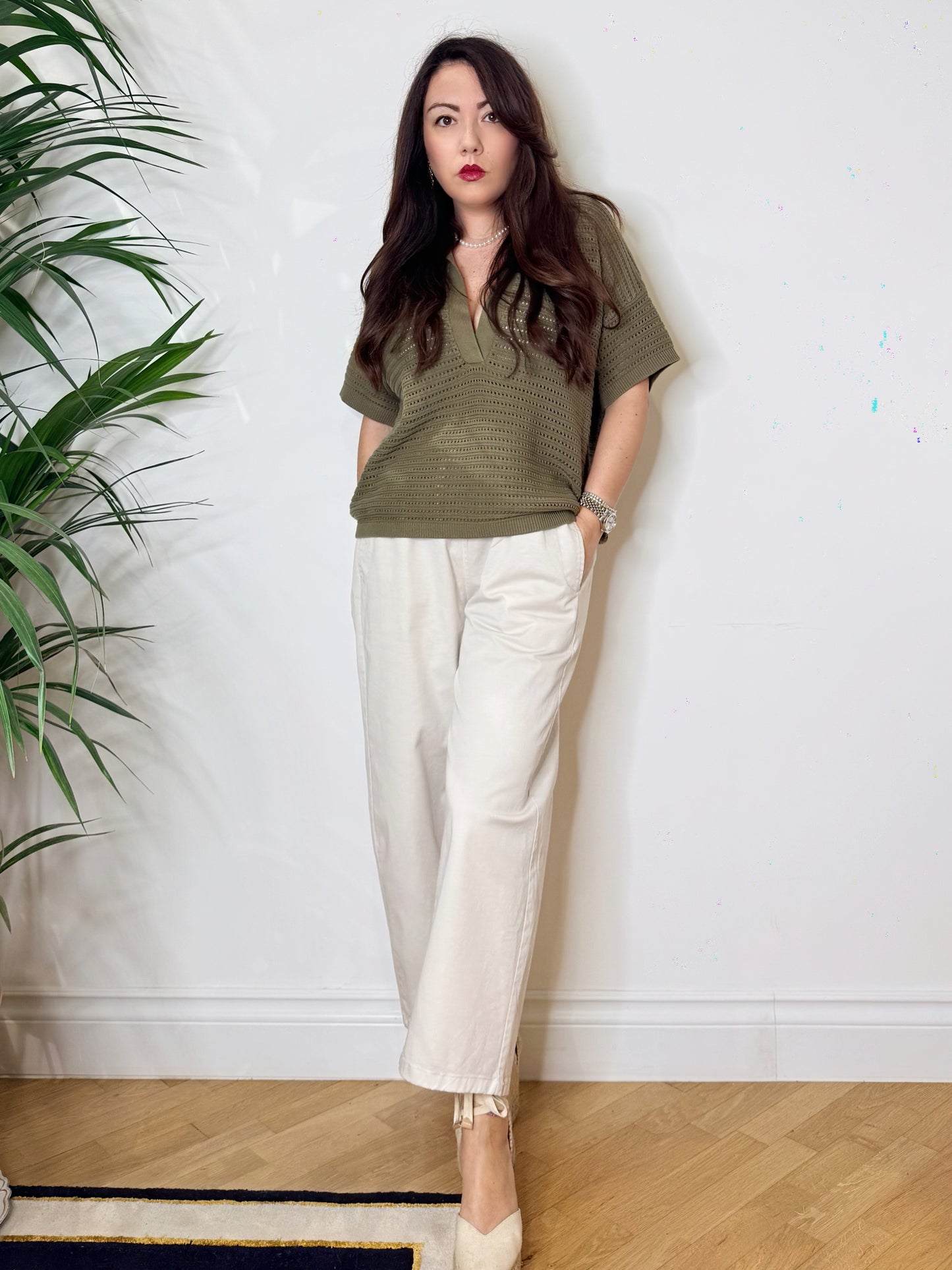Pantalone gamba dritta 100%cotone