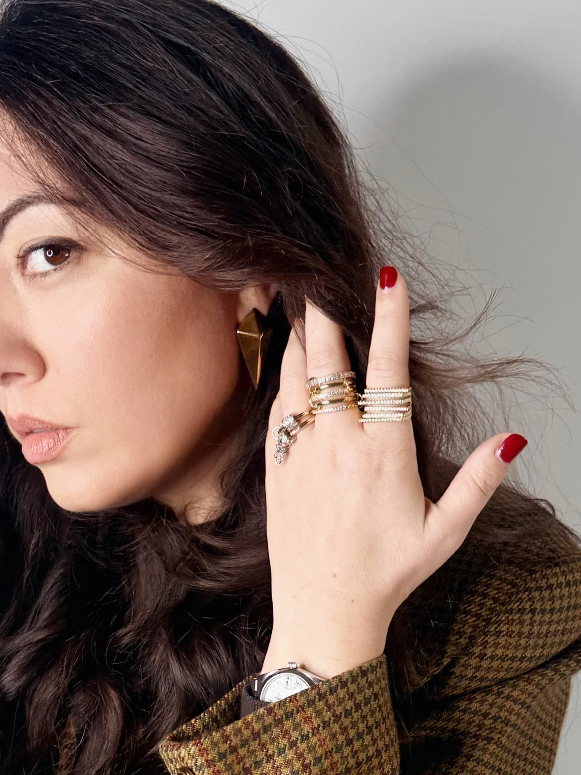 Orecchini rombi gold