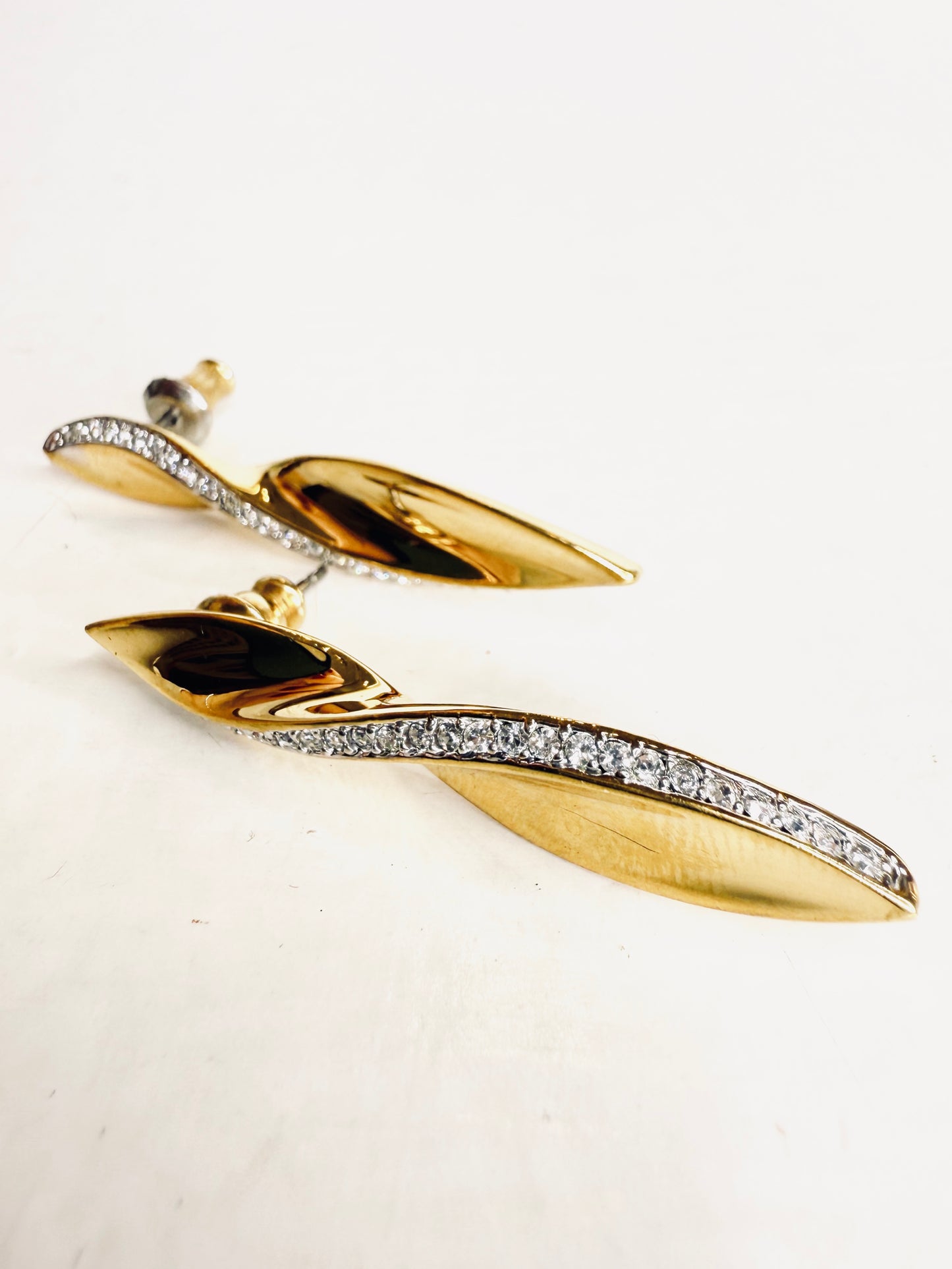 Orecchini Vintage torchon con strass