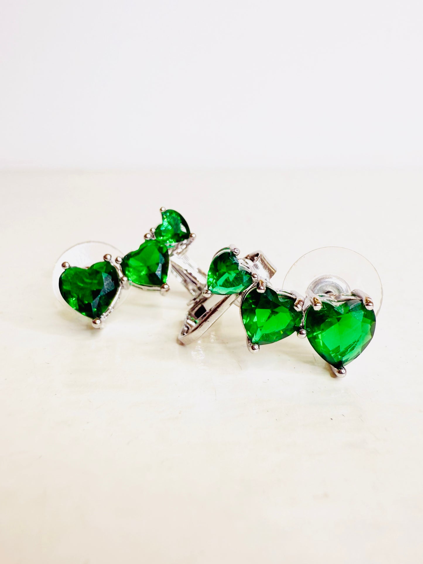 Ear cuff trilogy cuori verdi