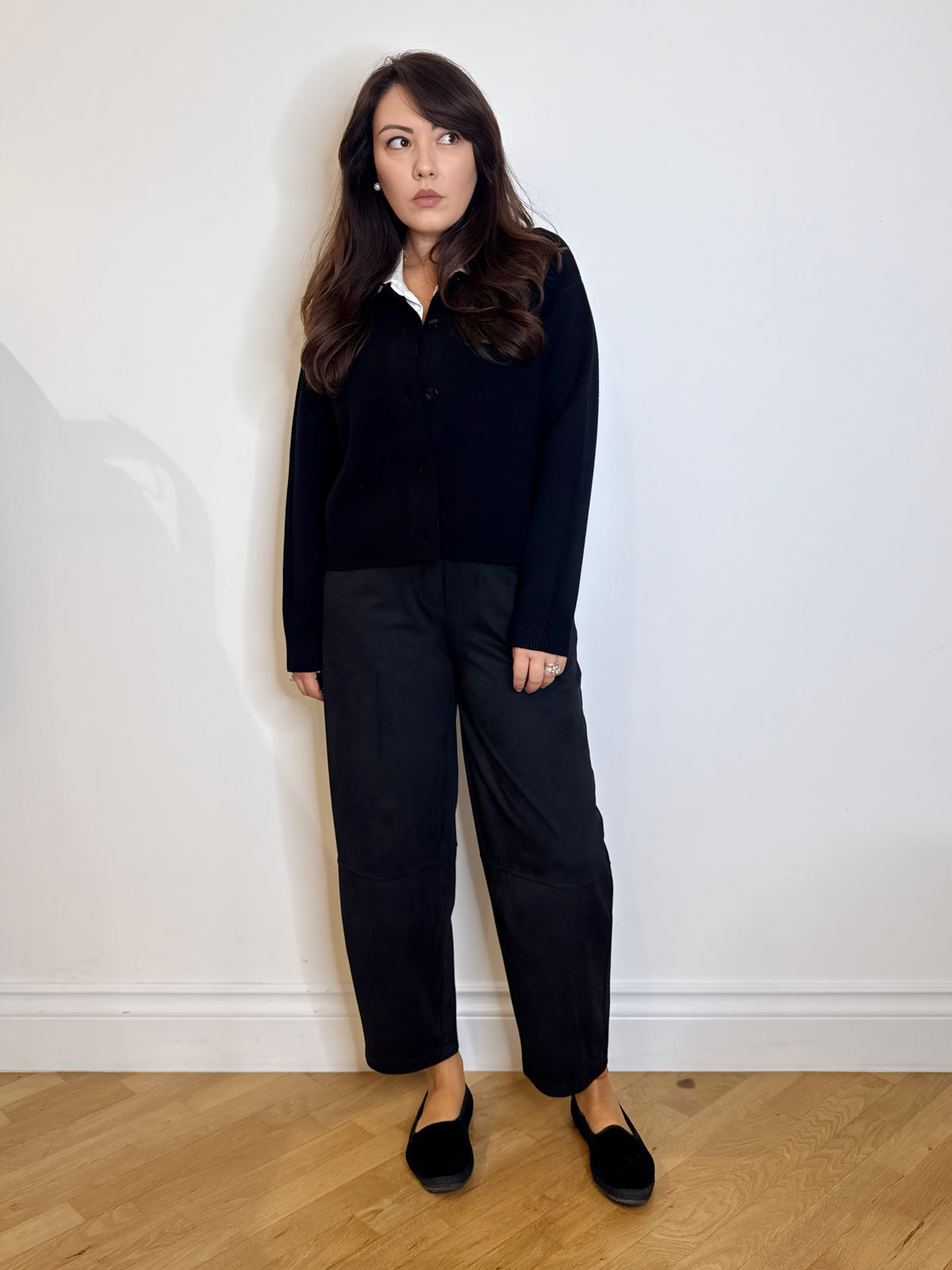 Pantalone in suede sintetico