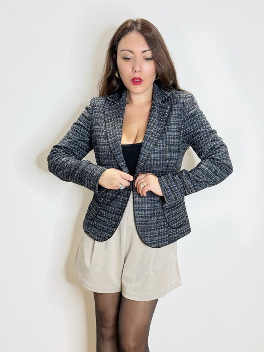 Giacca blu con tasche