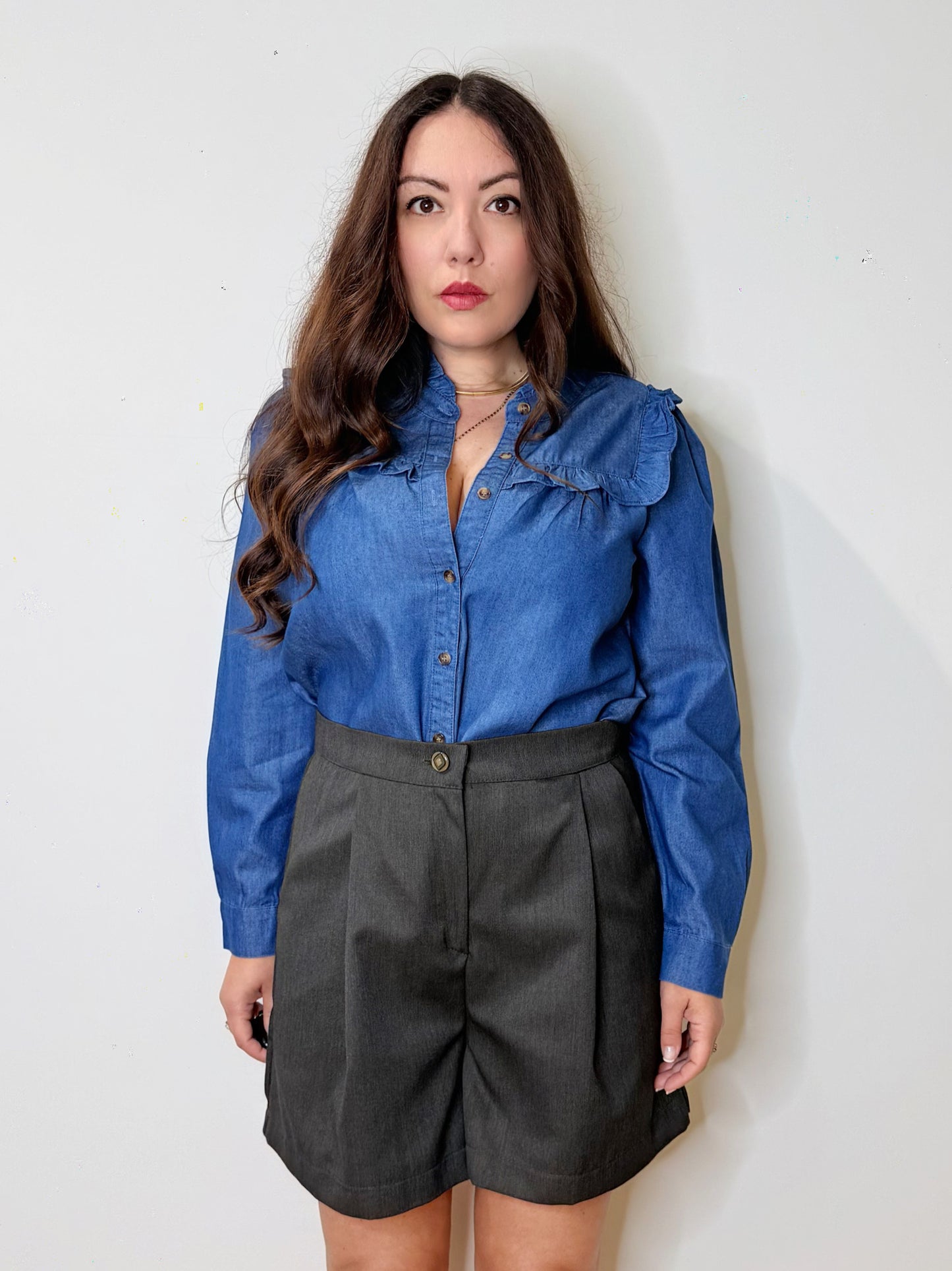 Camicia con rouches
