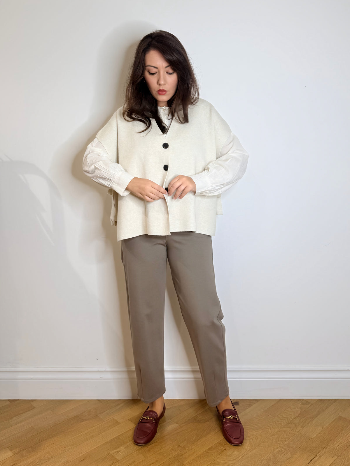 Gilet in maglia con fiocchi
