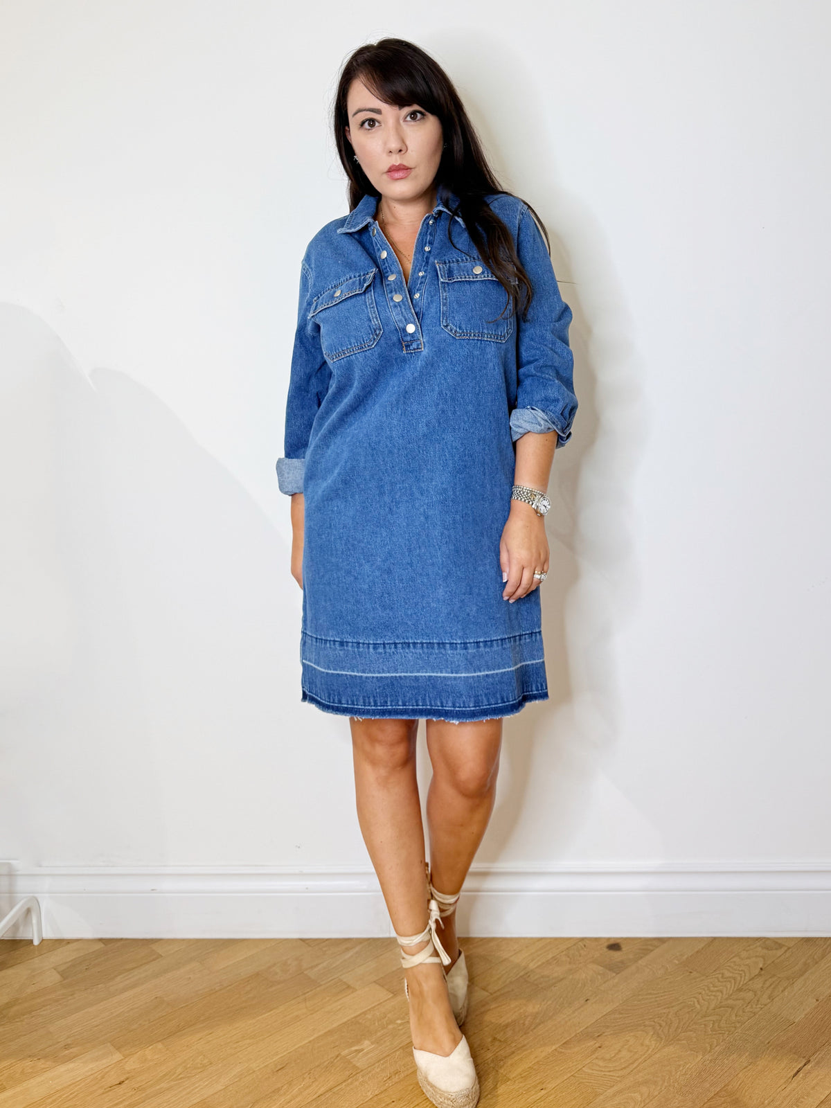 Abito in denim 100%cotone