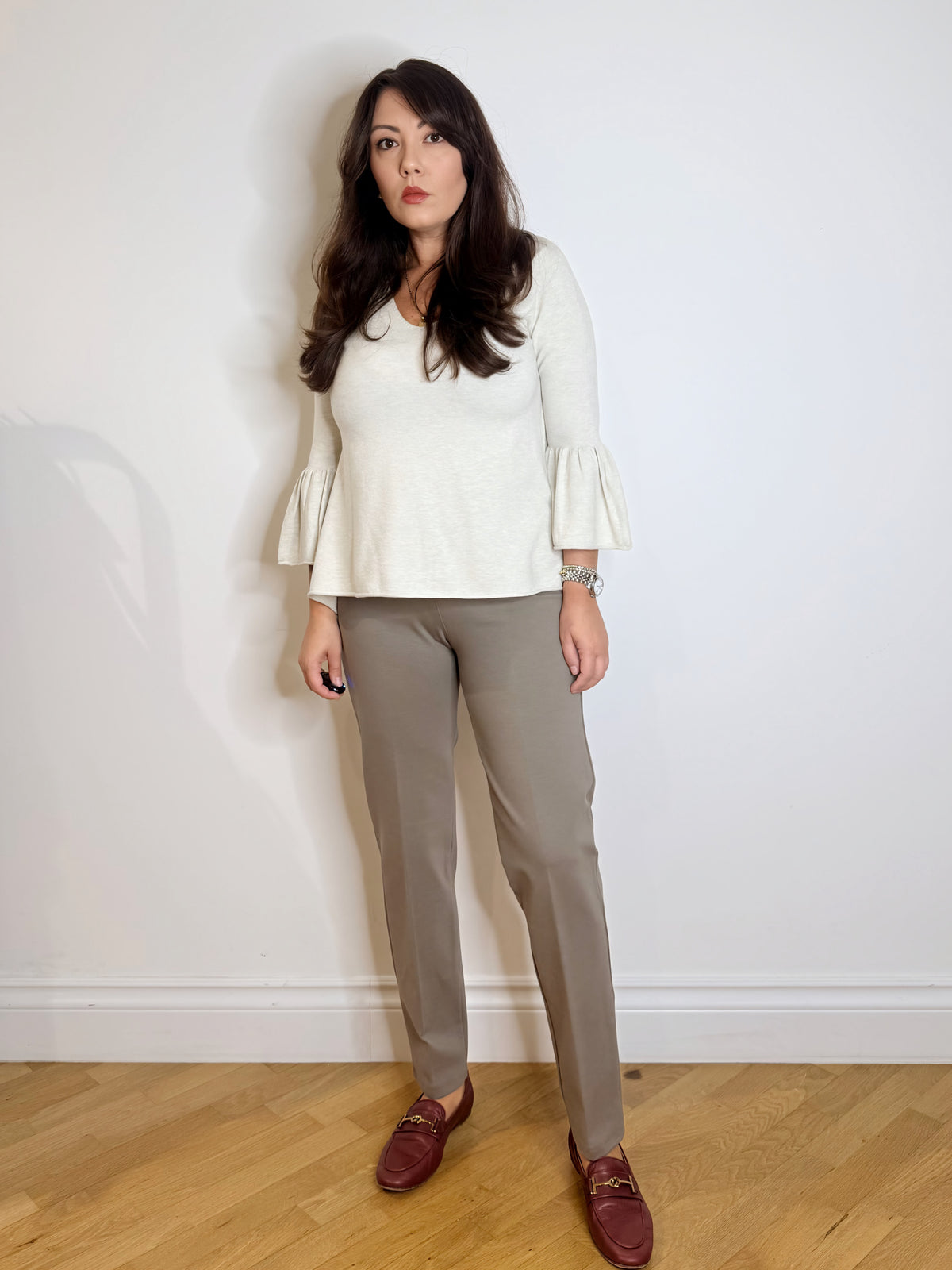Pantalone gamba dritta in punto Milano fango