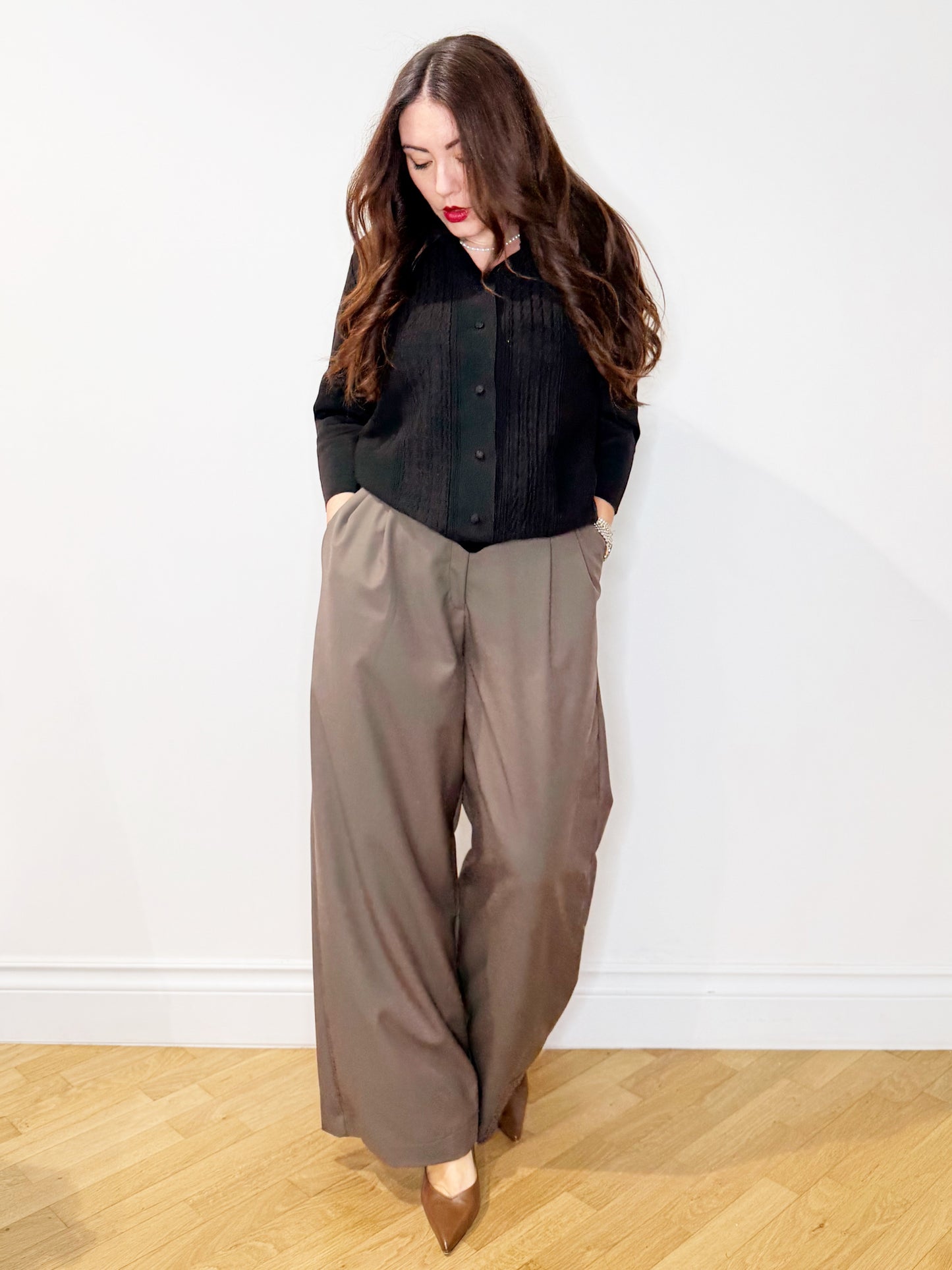 Pantalone sartoriale fango