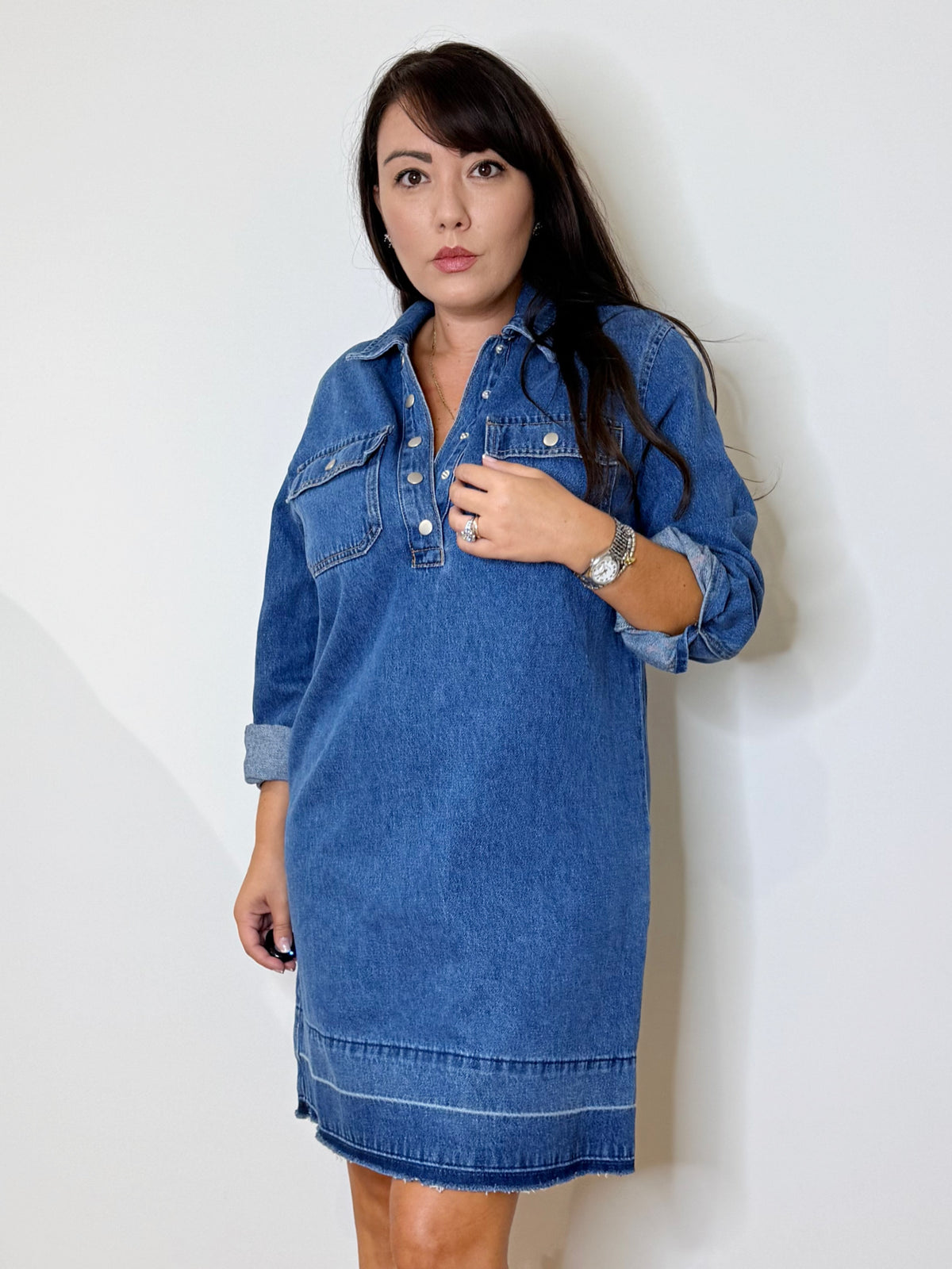 Abito in denim 100%cotone