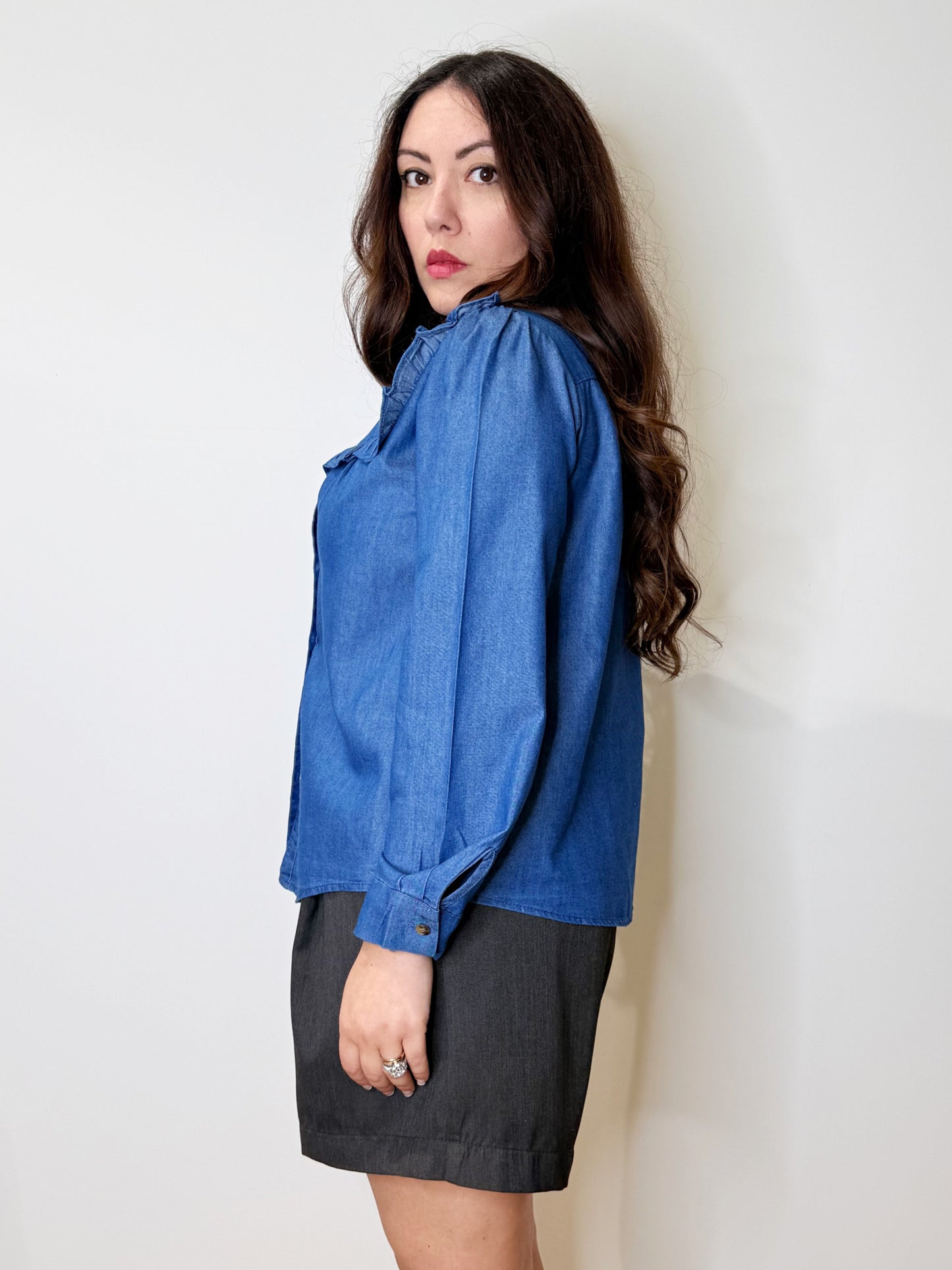 Camicia con rouches
