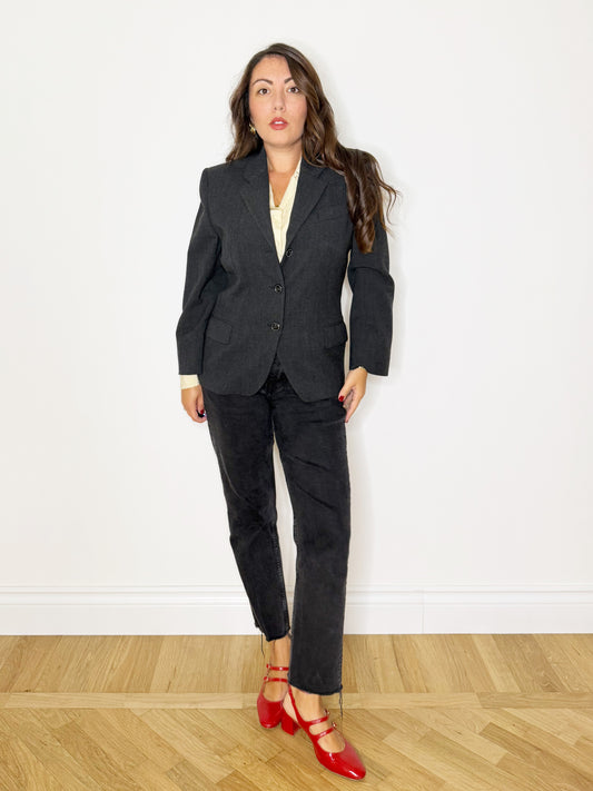 Giacca in lana antracite