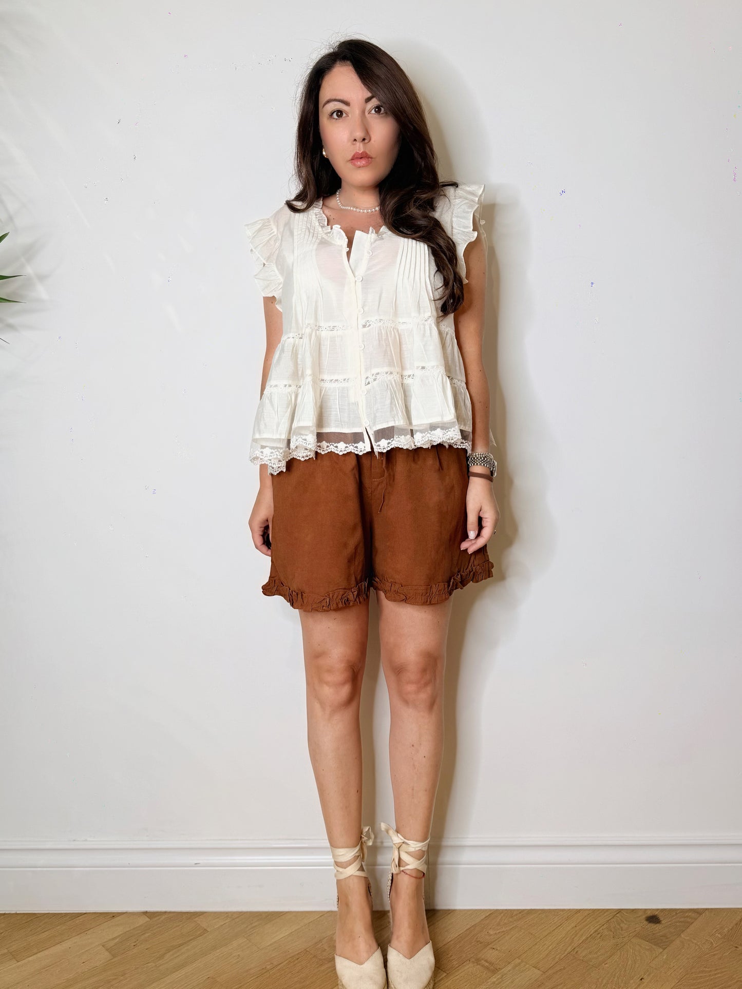Shorts svasato cioccolato