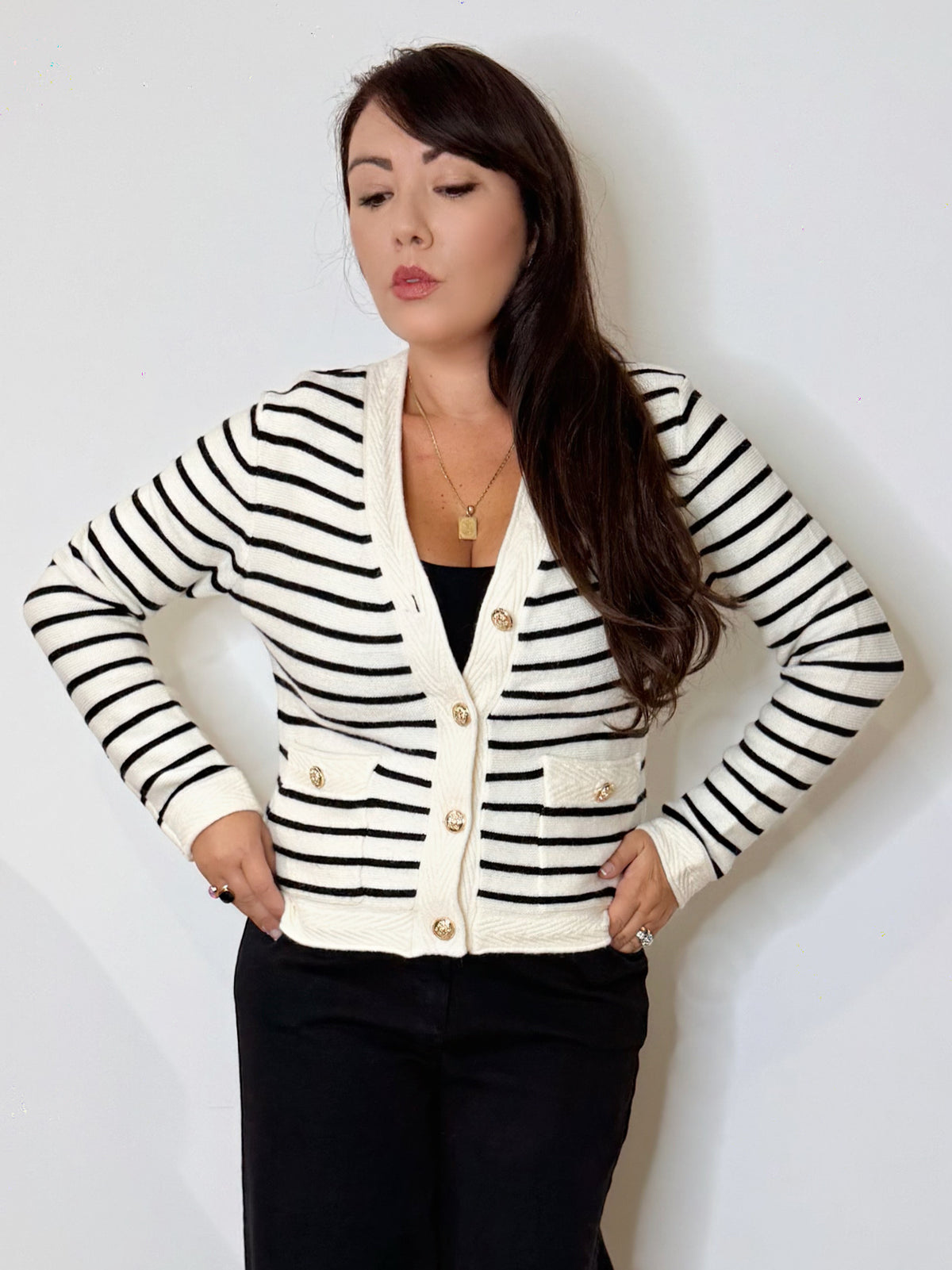 Cardigan a righe