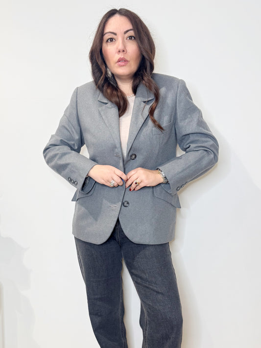 Giacca grigia dritta