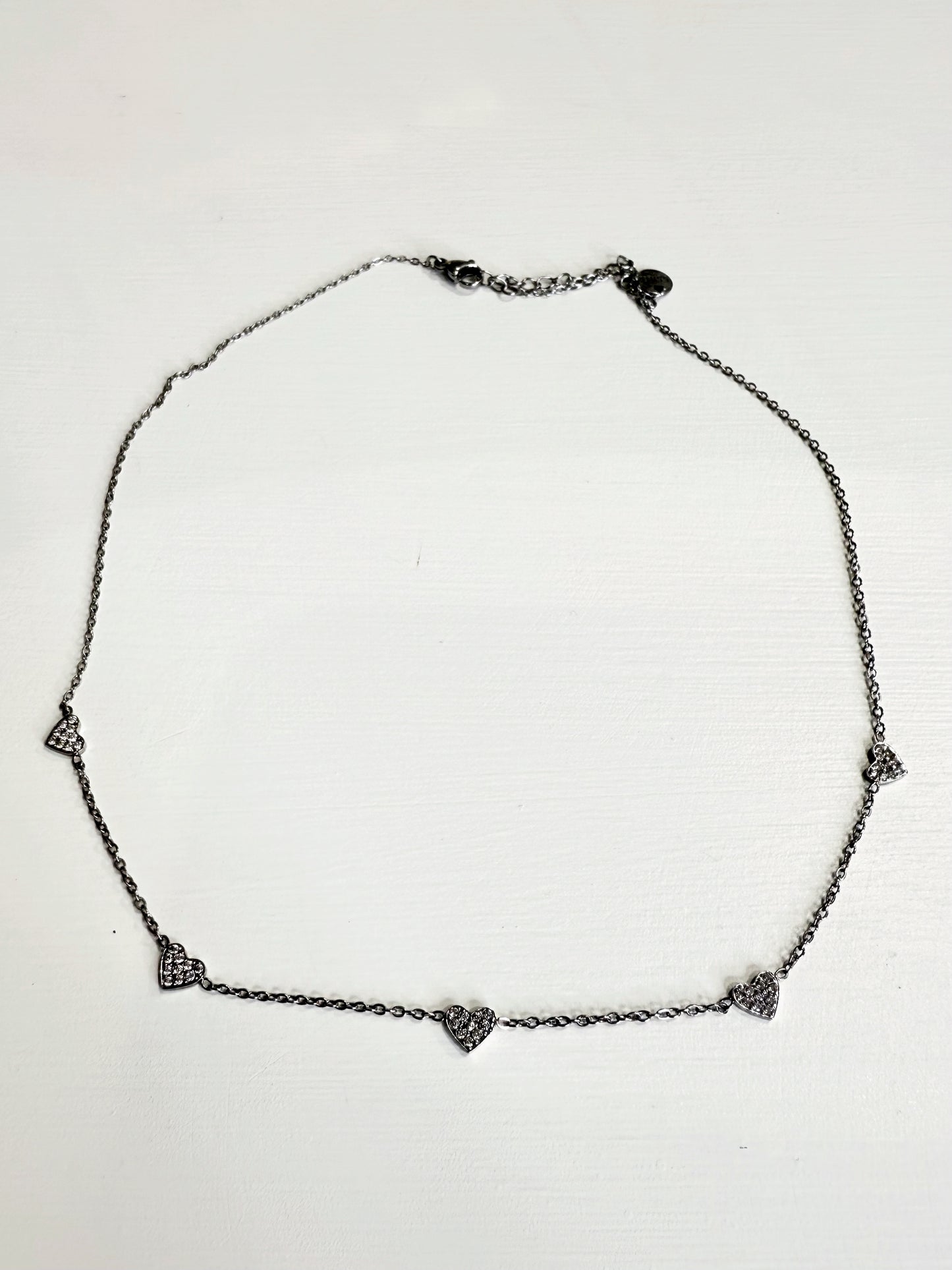 Collana cuoricini silver