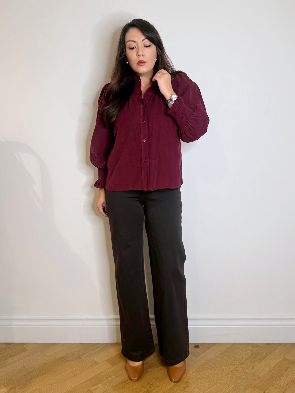 Jeans wide leg testa di moro