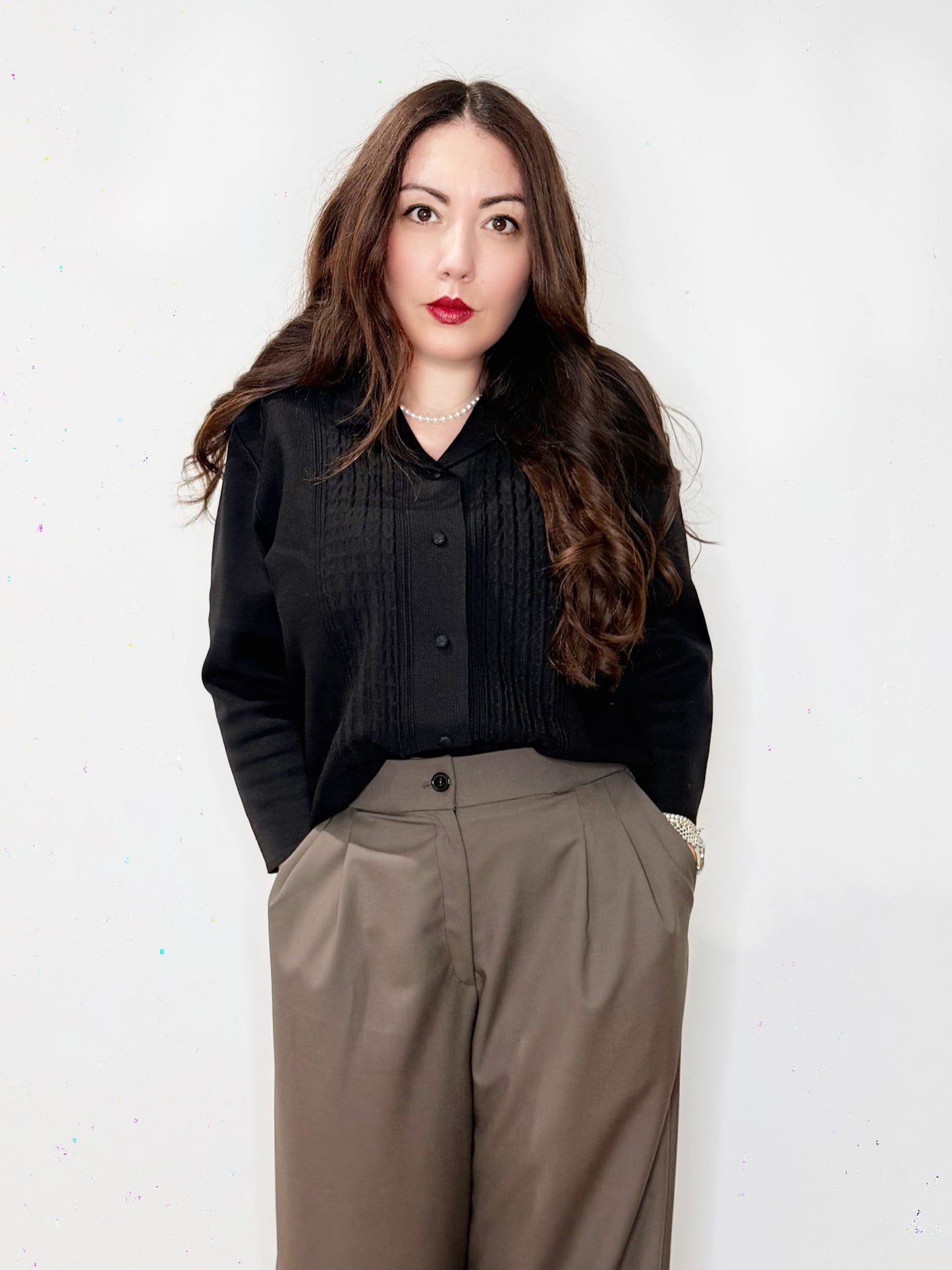 Maglia in filato con colletto