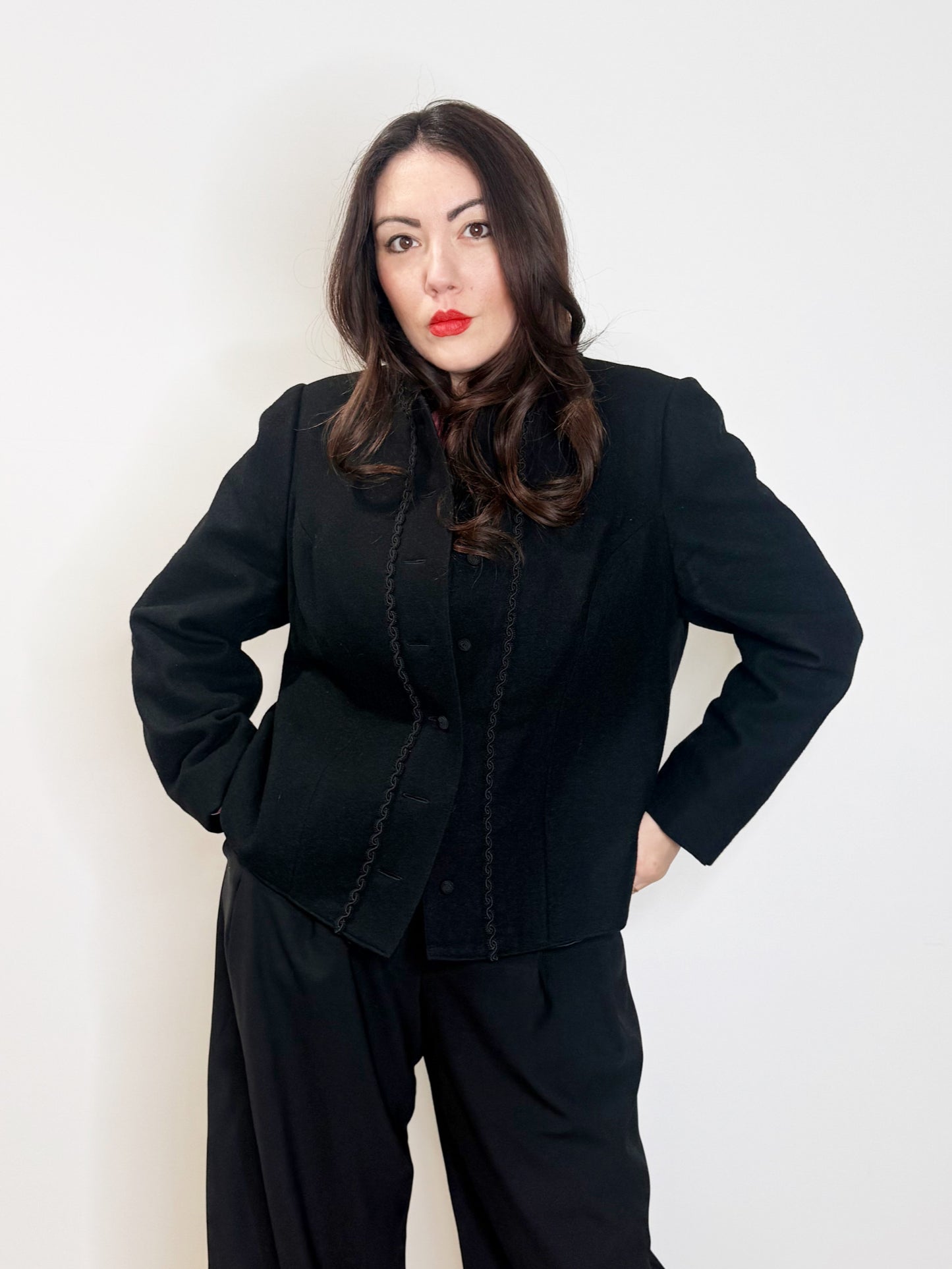 Giacca in lana con passamaneria