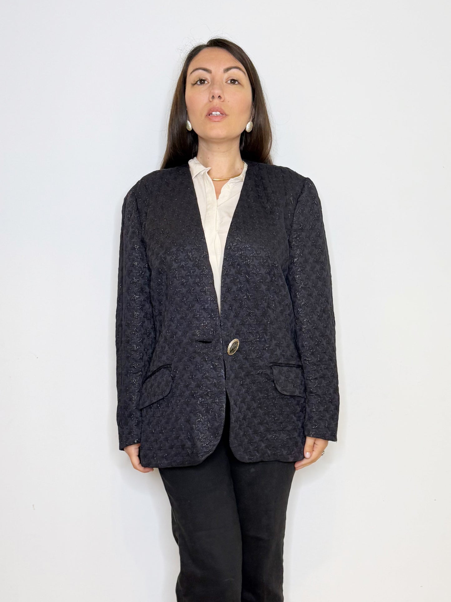 Giacca Ferrè in lurex nera