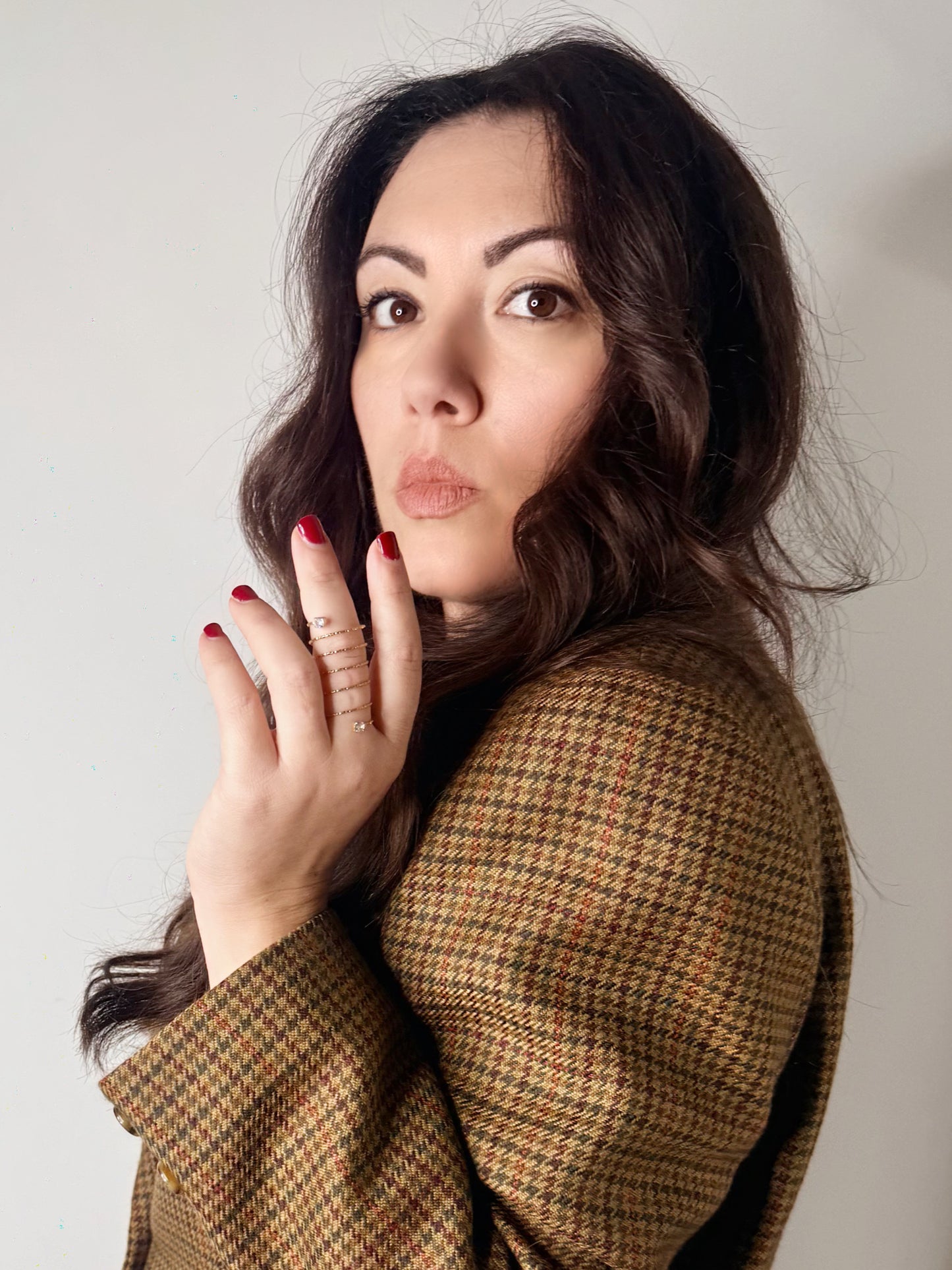 Anello spirale con strass