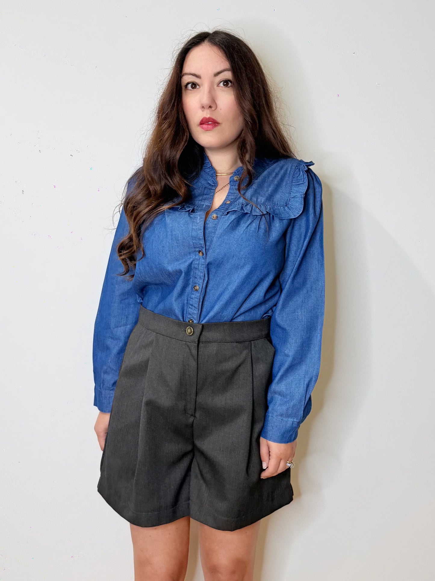Camicia con rouches