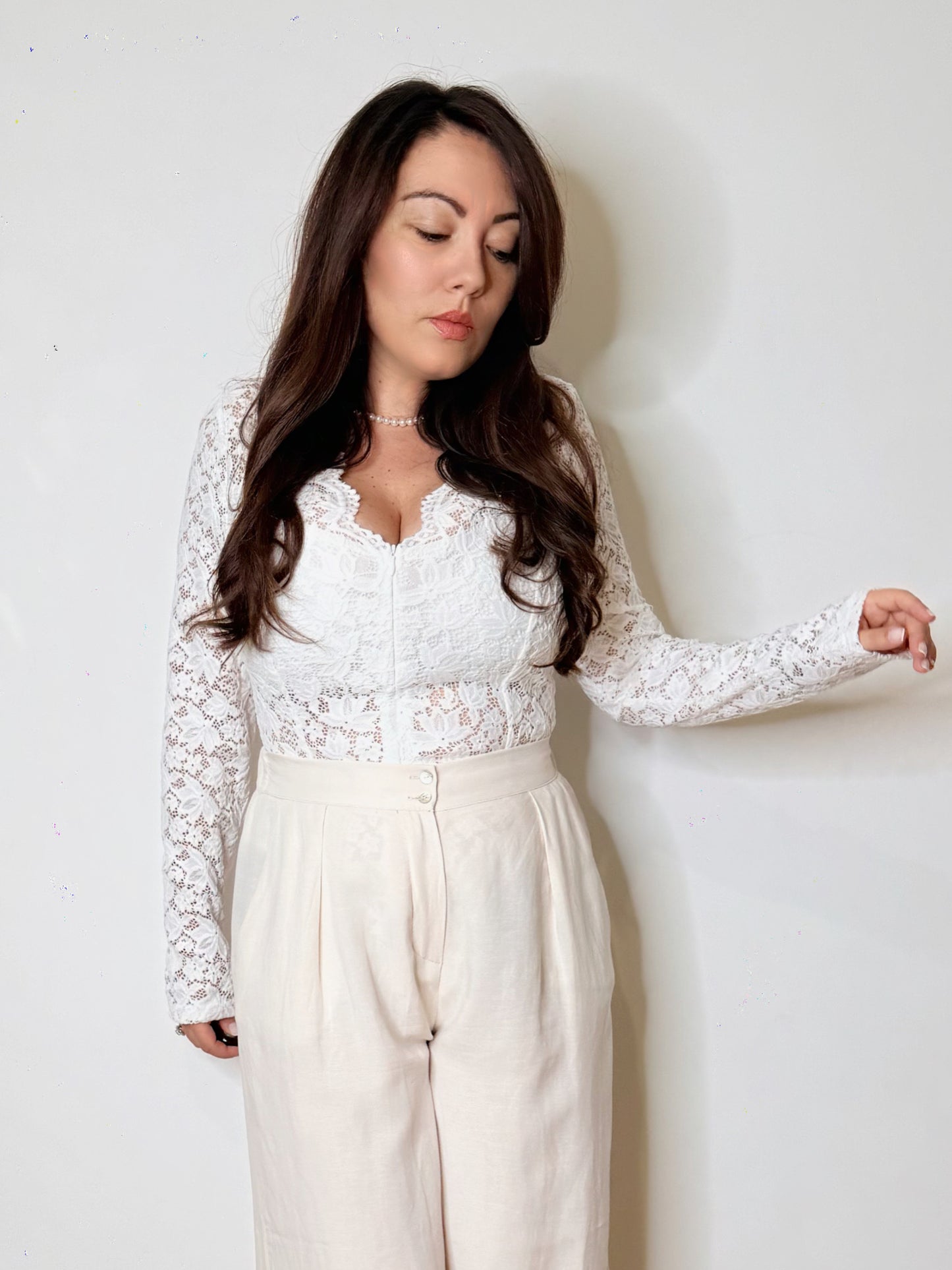Body in pizzo elasticizzato