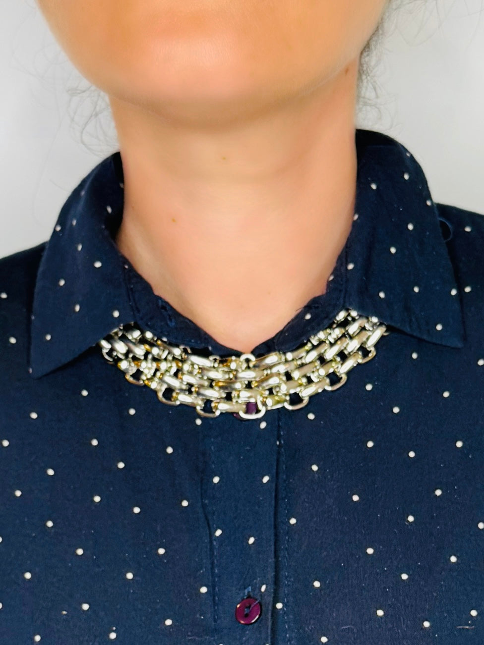 Collana in maglia silver